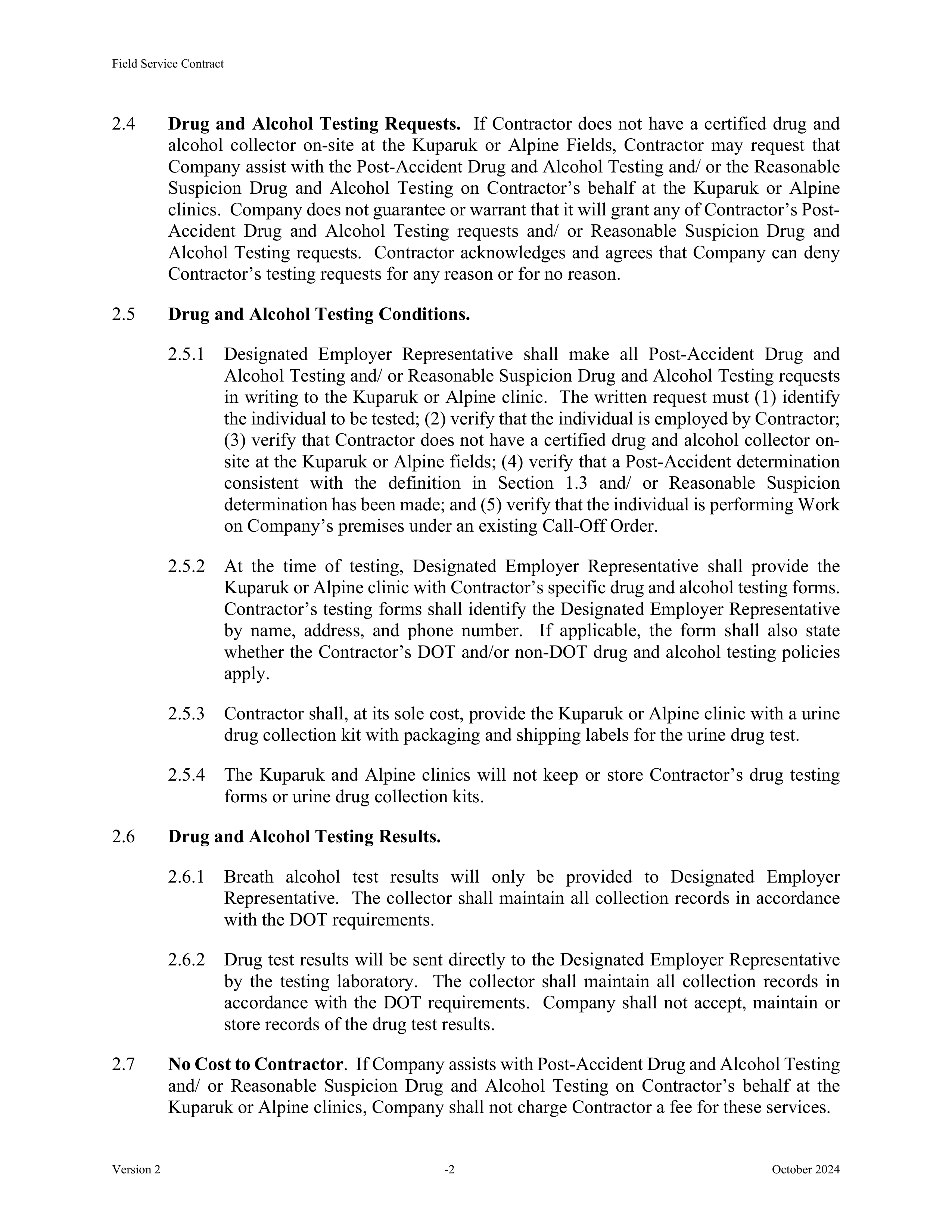 ConocoPhillips Field Service Contract — page 45