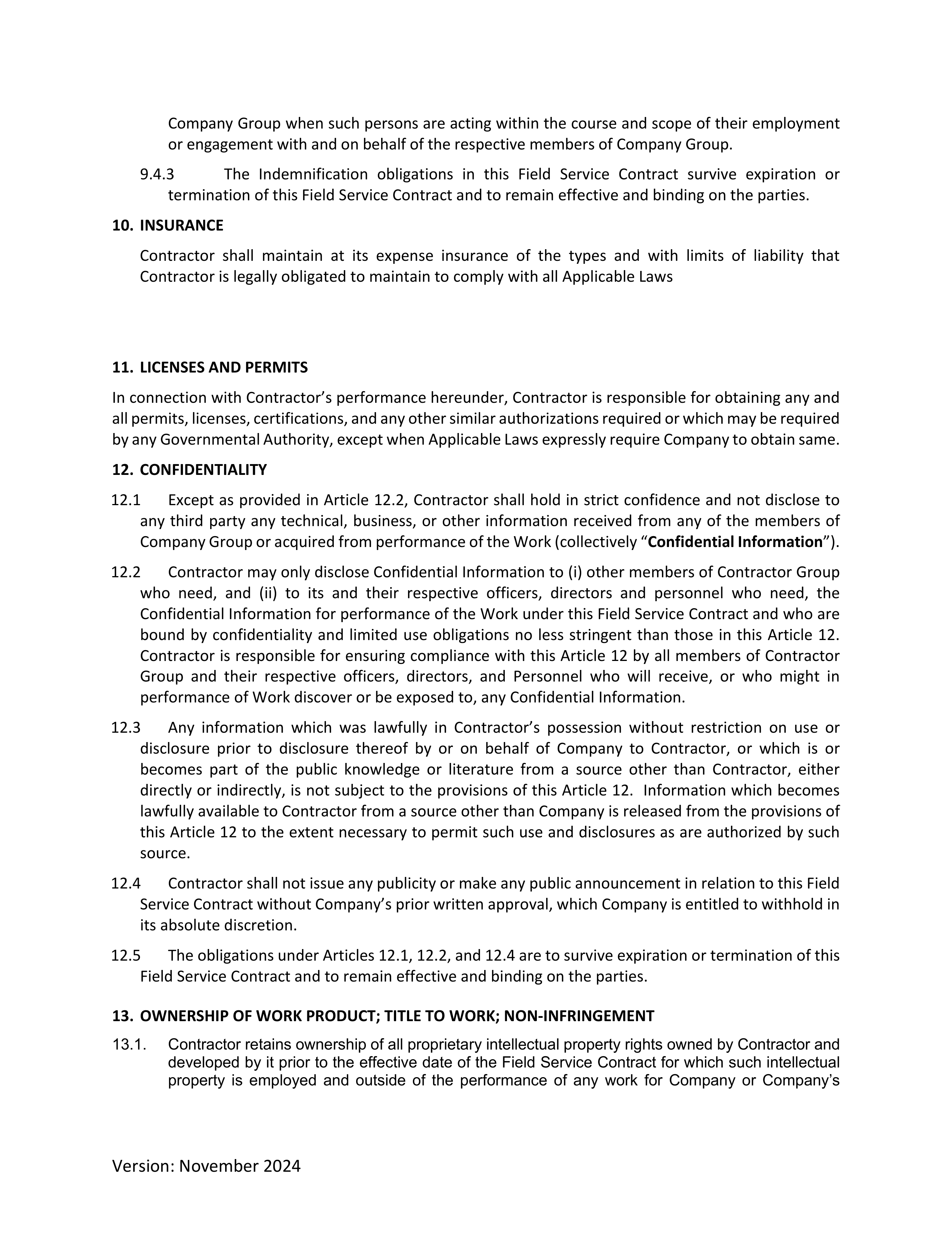 ConocoPhillips Field Service Contract — page 6