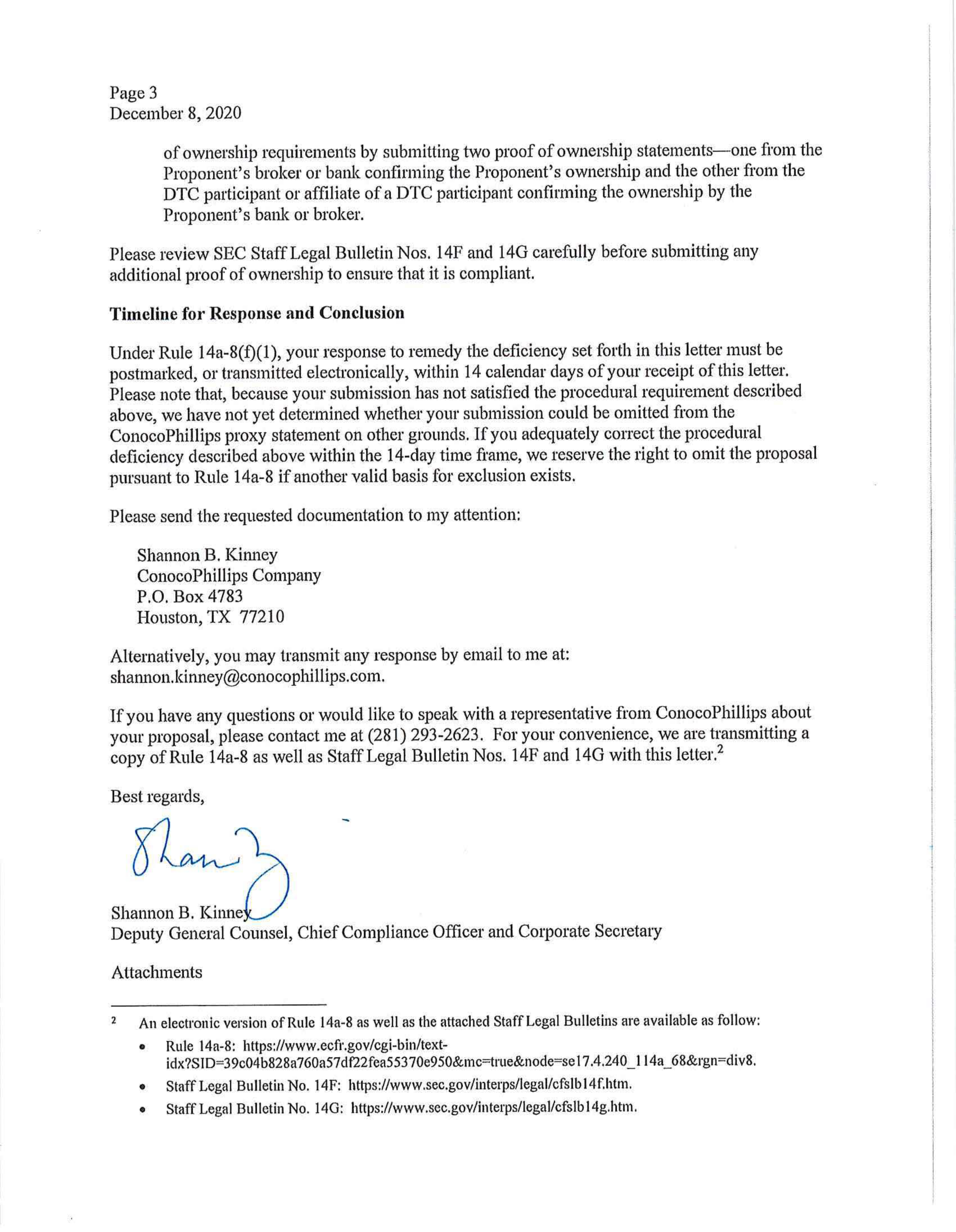 ConocoPhillips Proposal  — page 37