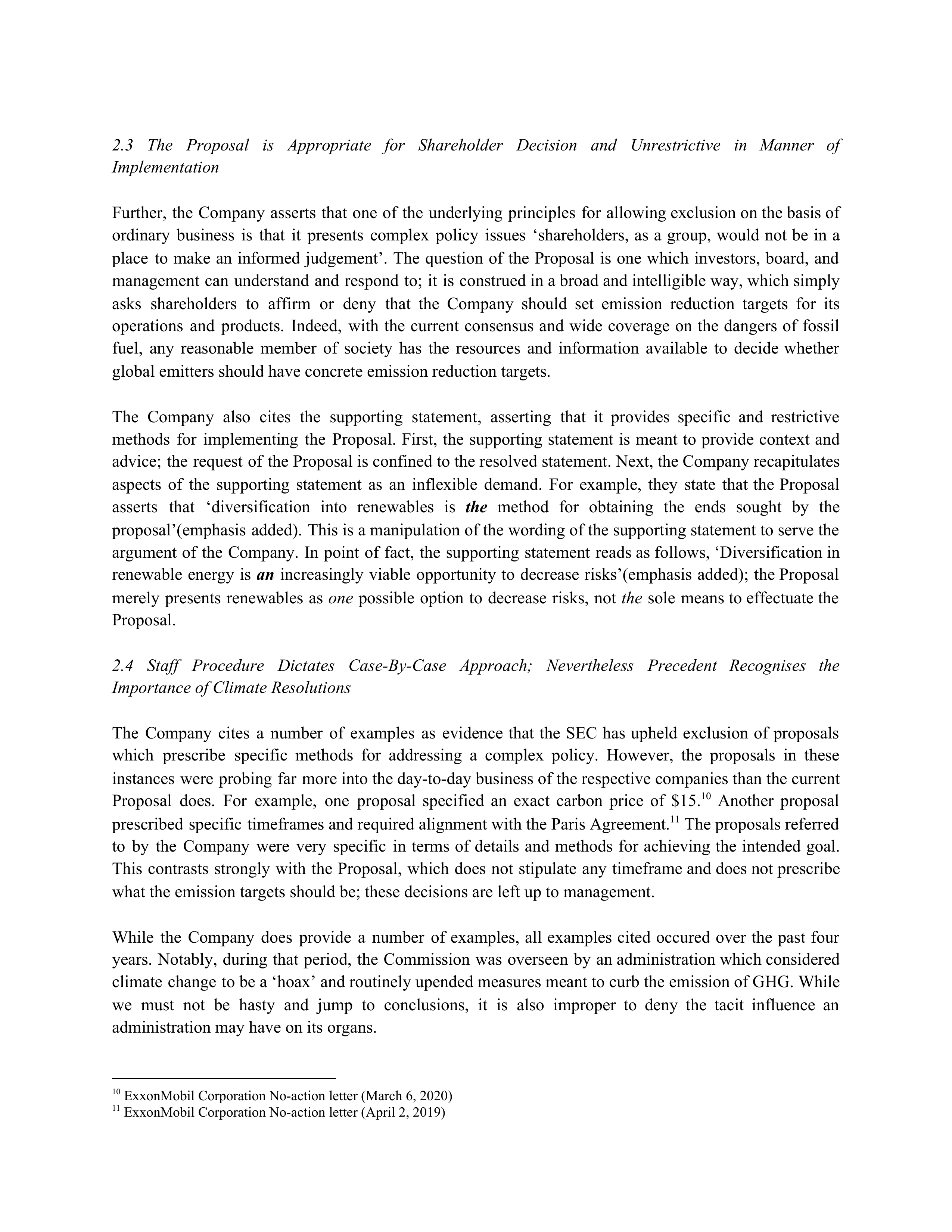 ConocoPhillips Proposal  — page 9