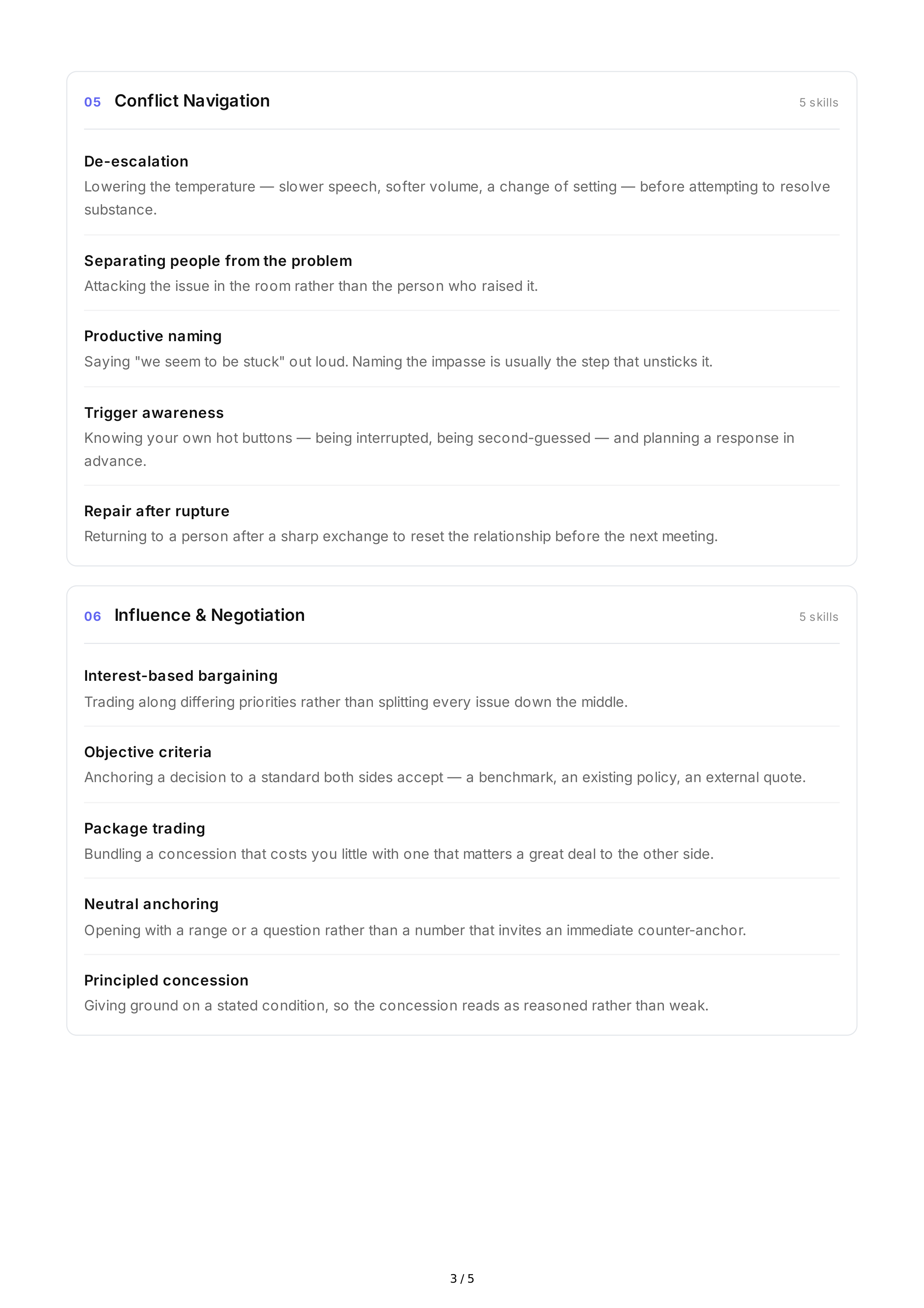 Consensus Building Interpersonal Skills — page 3