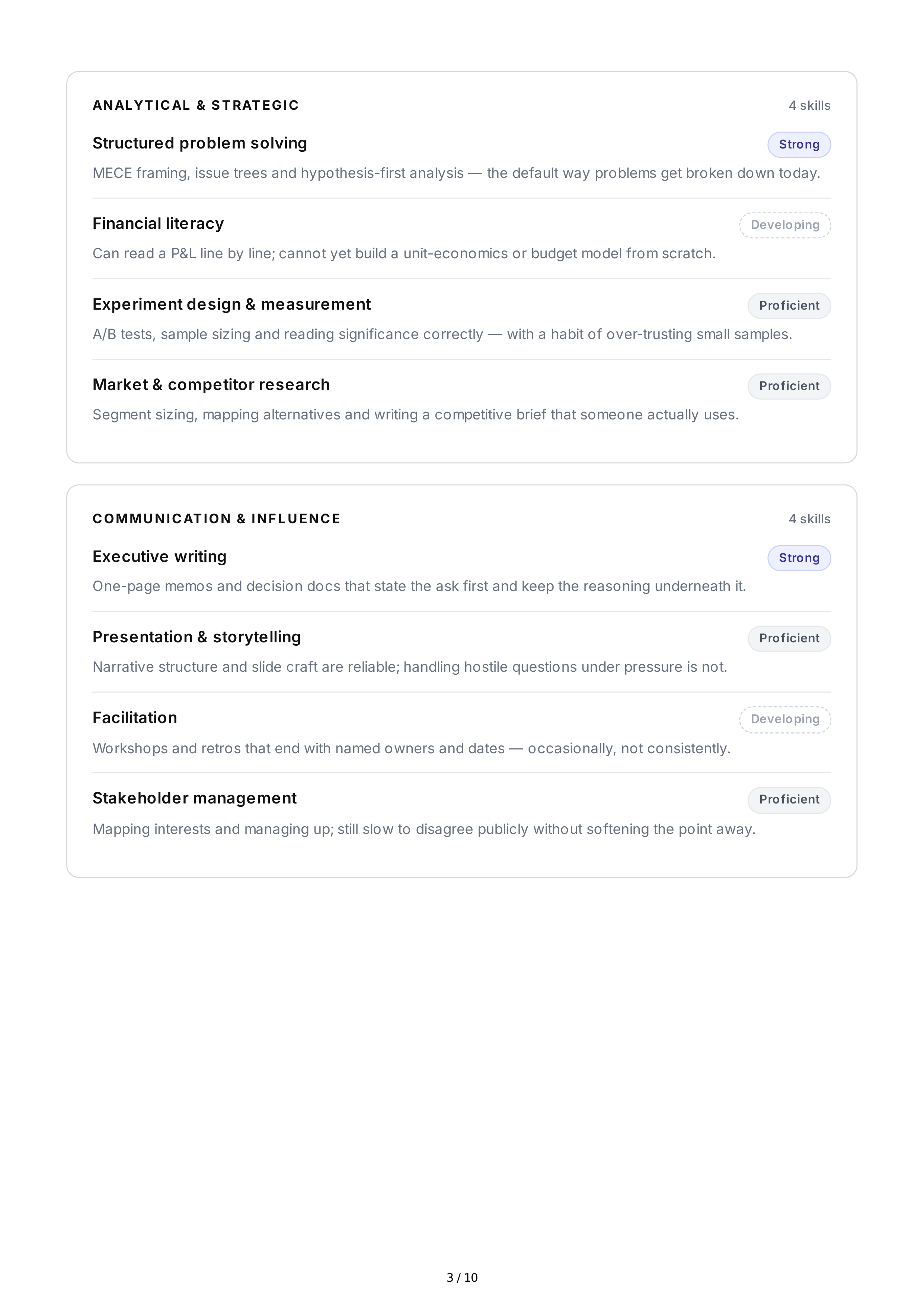 Continuous Learning Professional Goals — page 3