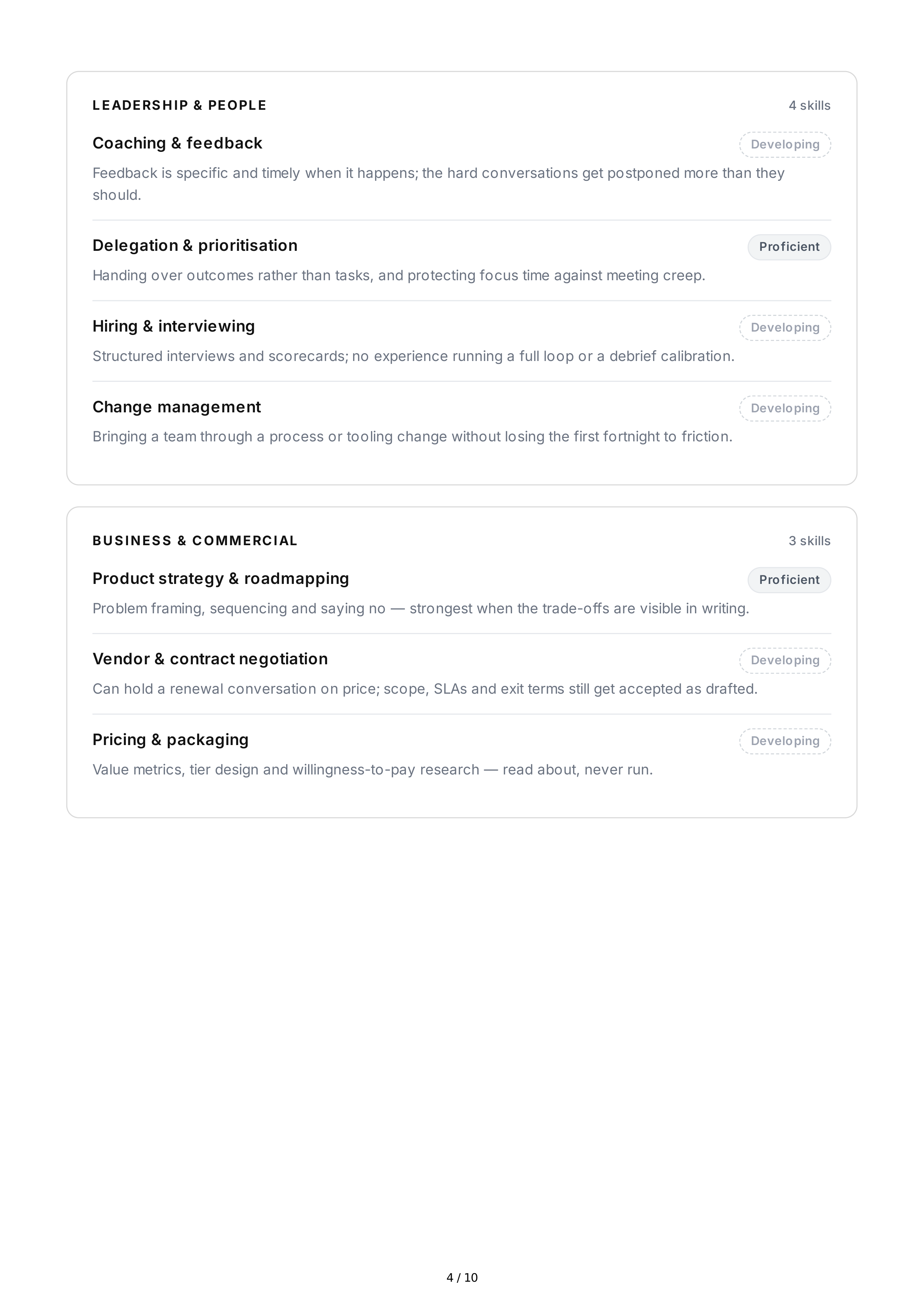 Continuous Learning Professional Goals — page 4
