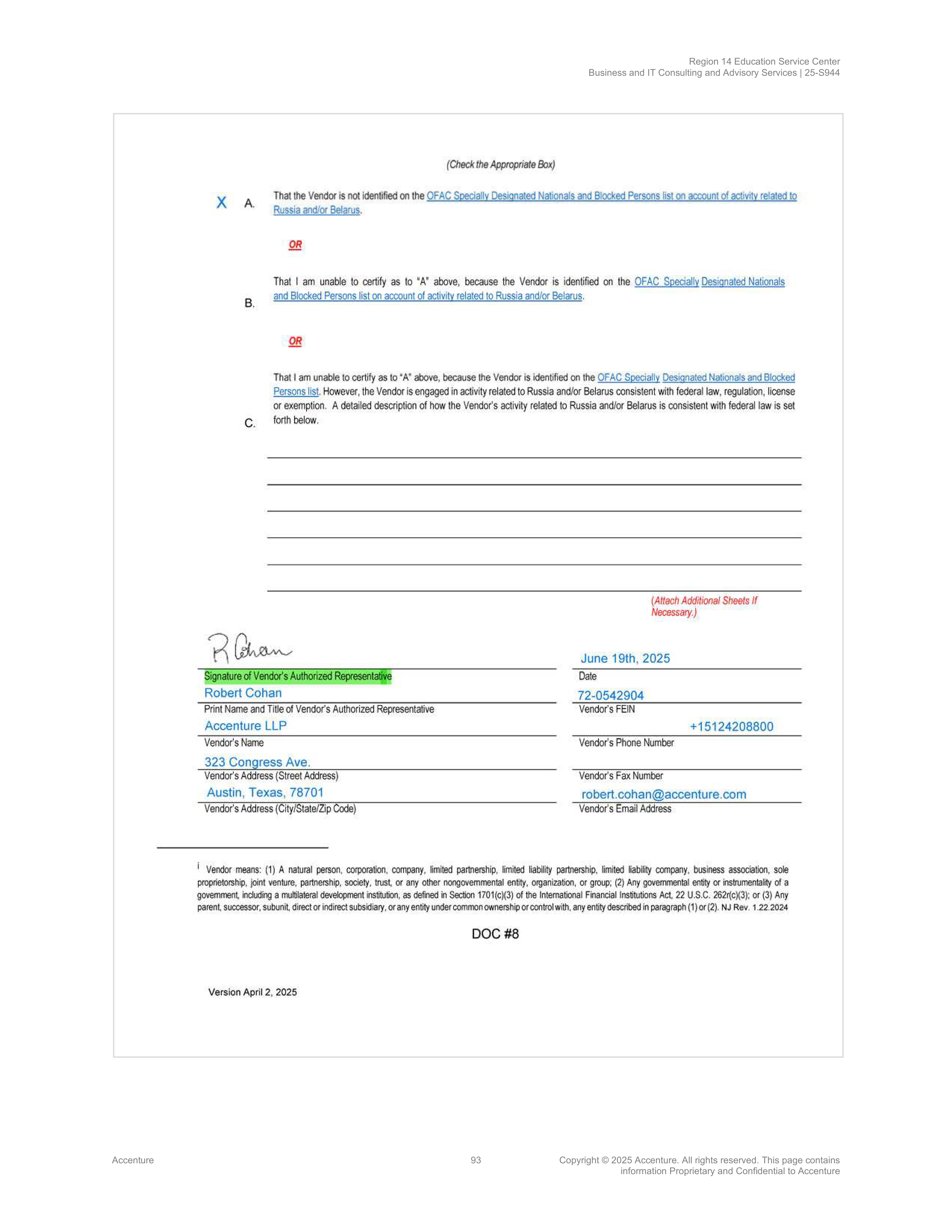 Contract Accenture Redacted — page 111