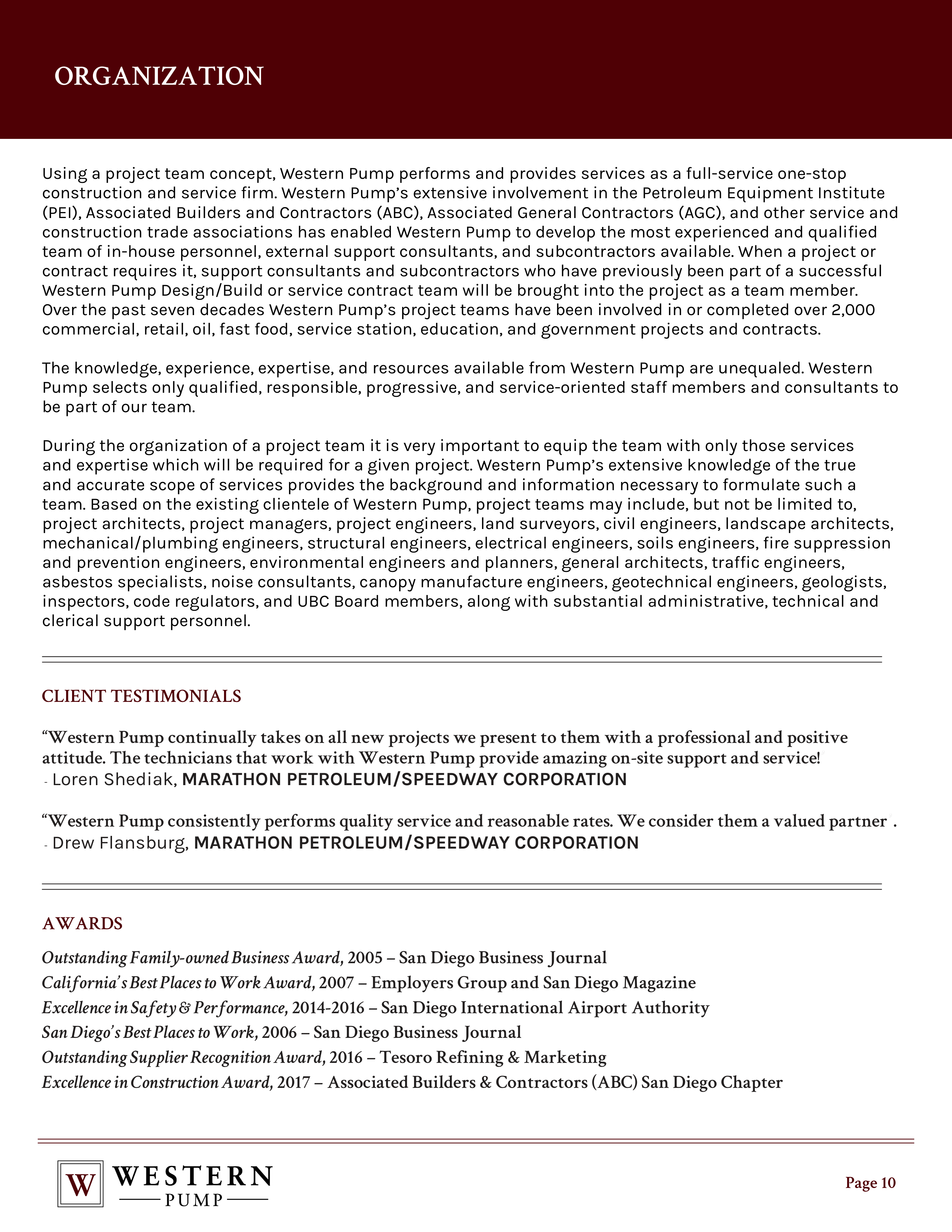 Contractor Statement of Qualification — page 10