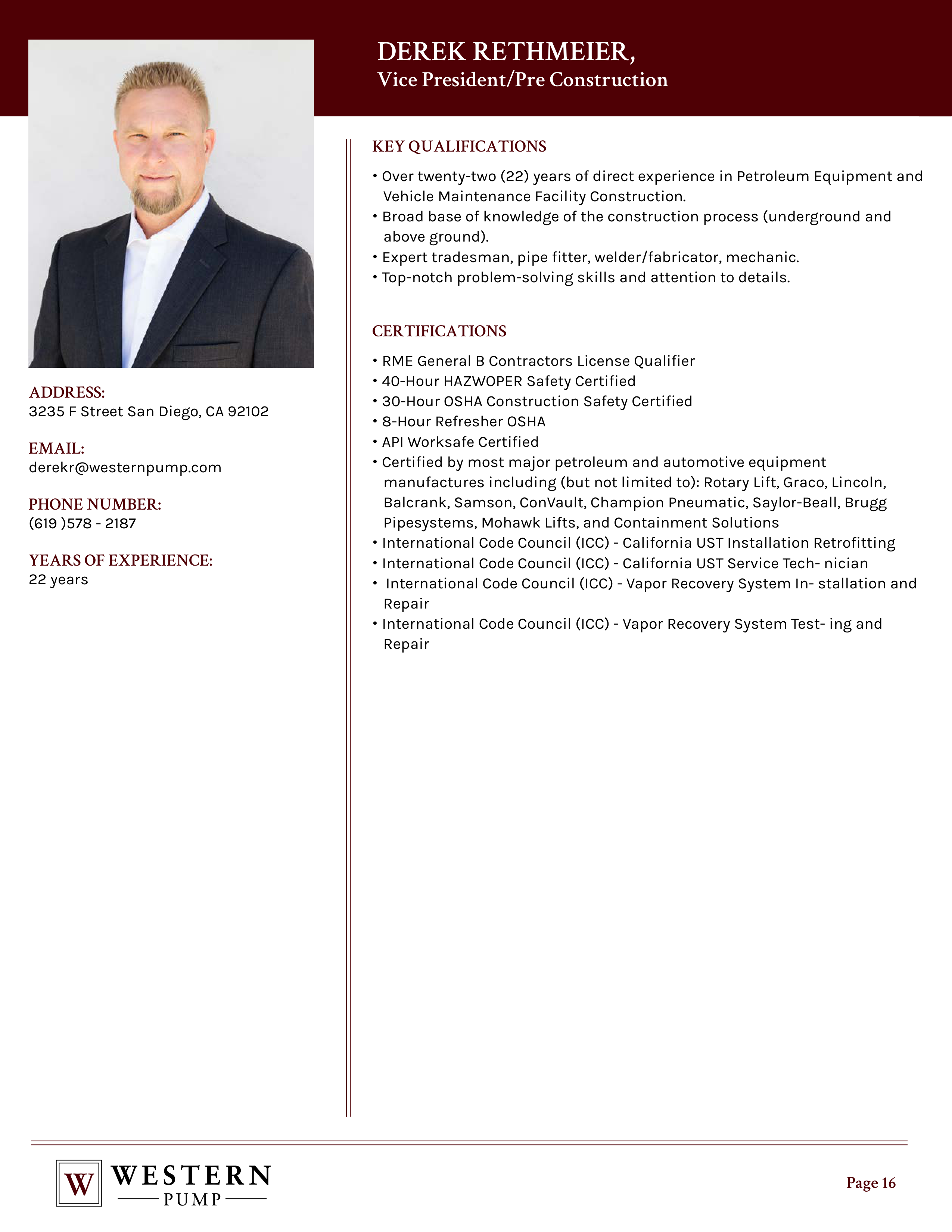 Contractor Statement of Qualification — page 16