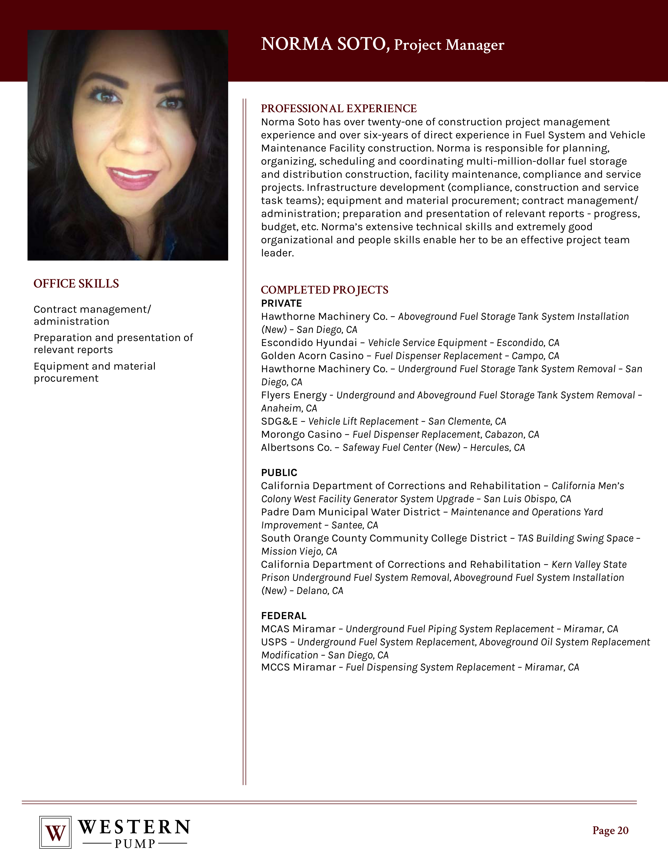 Contractor Statement of Qualification — page 20