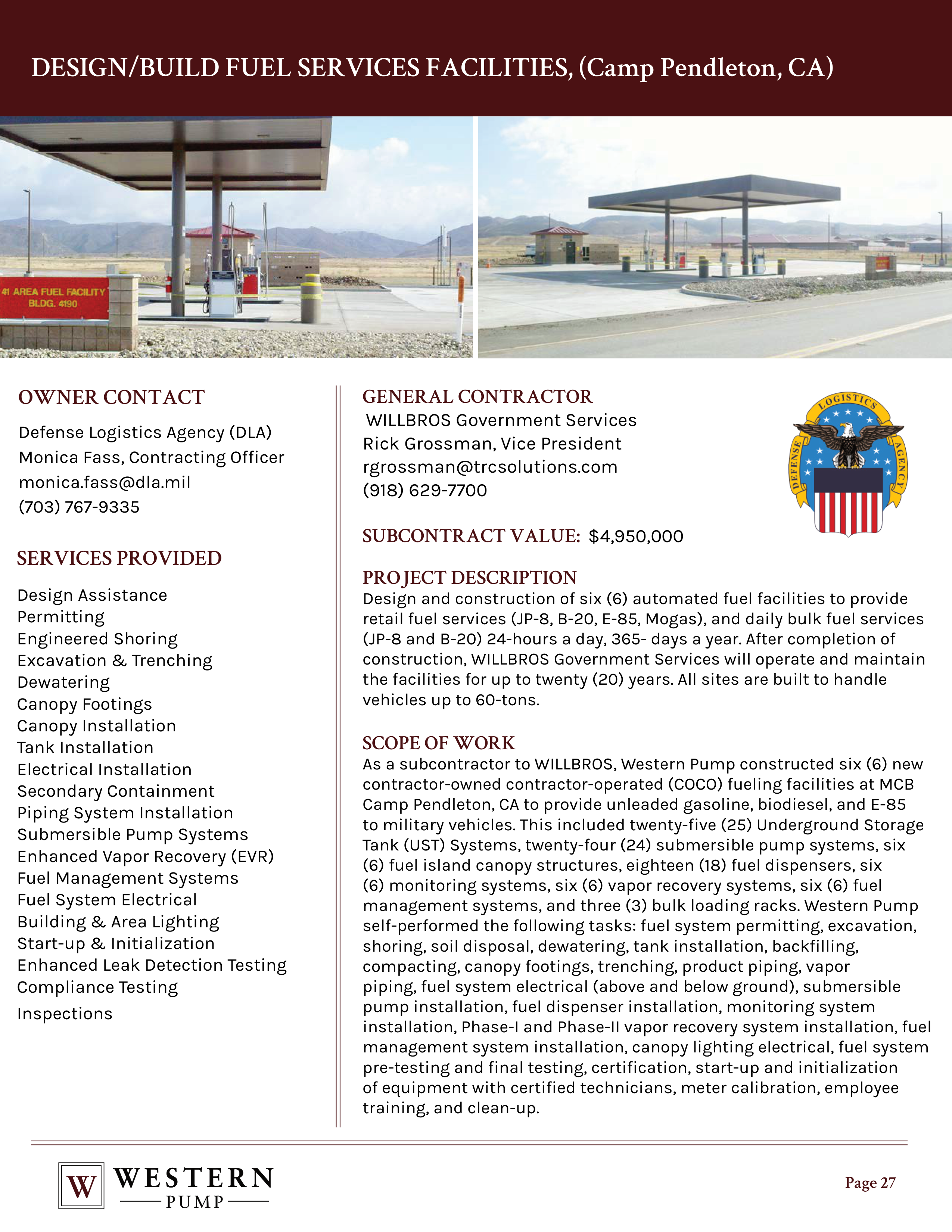 Contractor Statement of Qualification — page 27