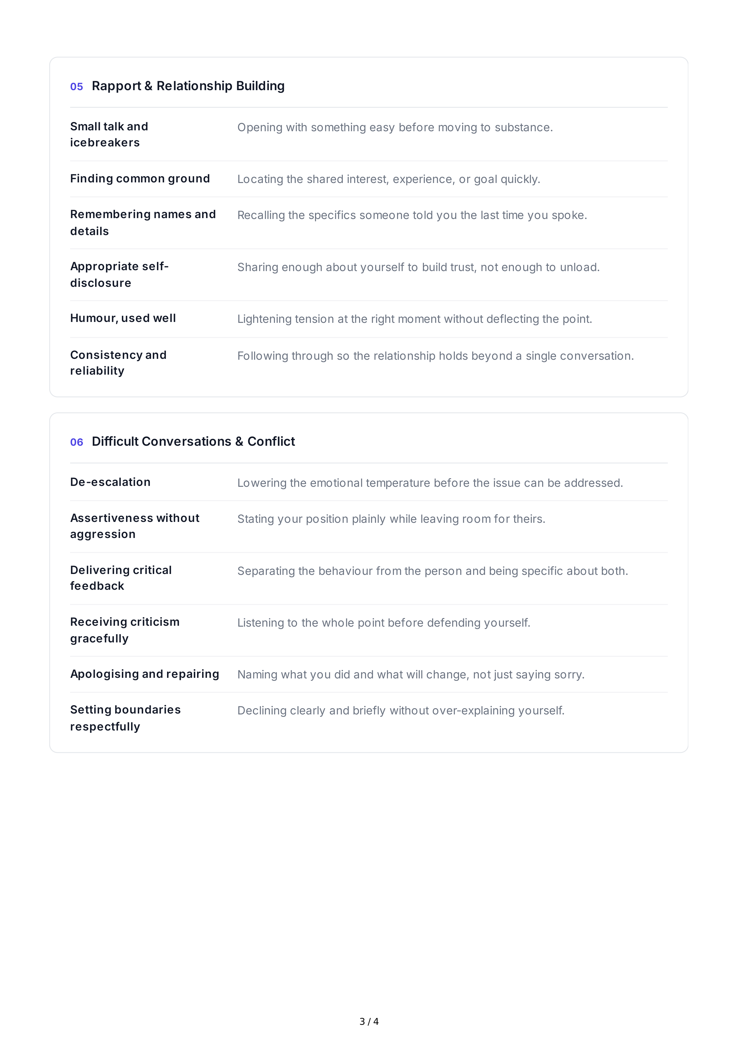 Conversation Interpersonal Skills — page 3