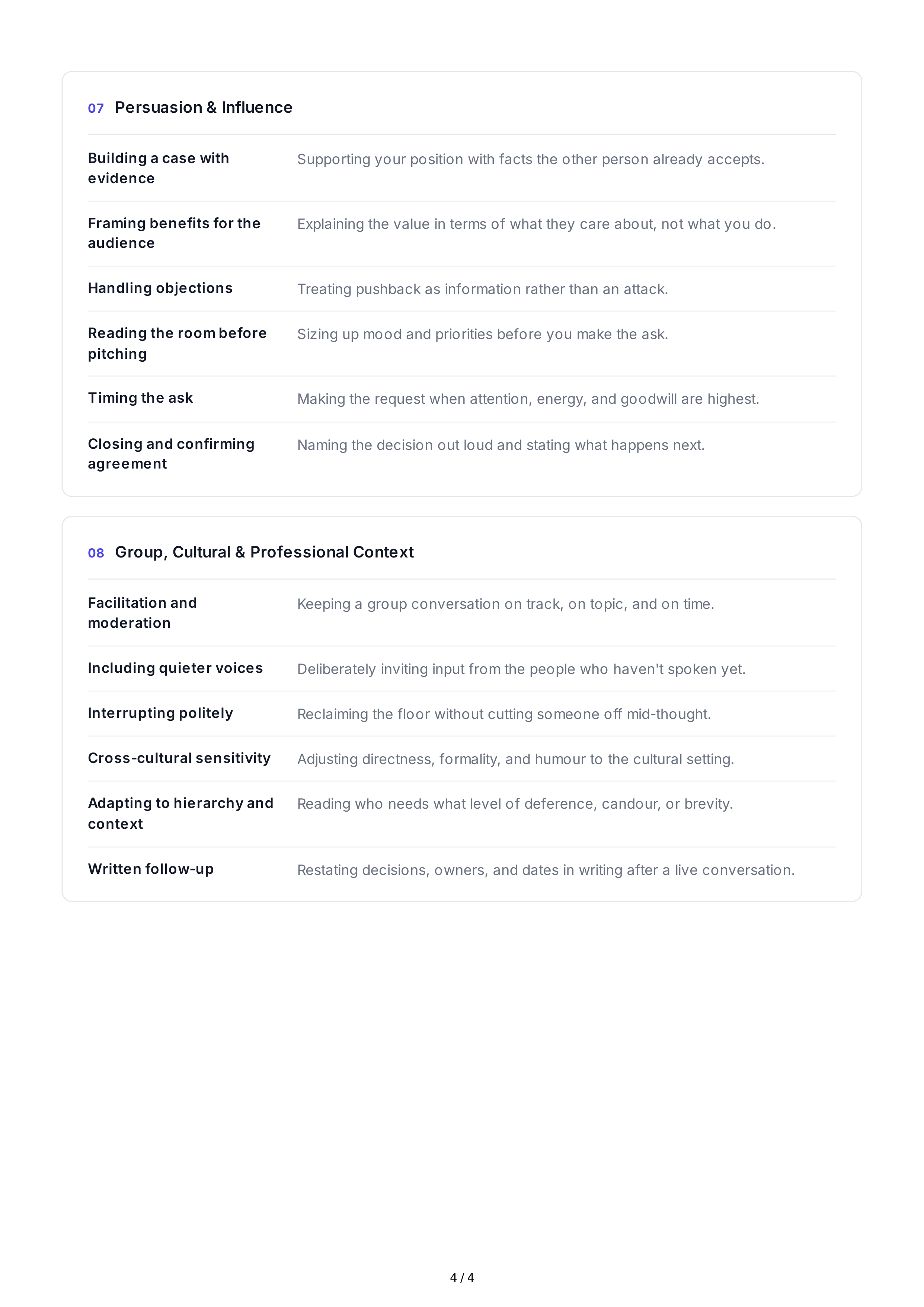 Conversation Interpersonal Skills — page 4