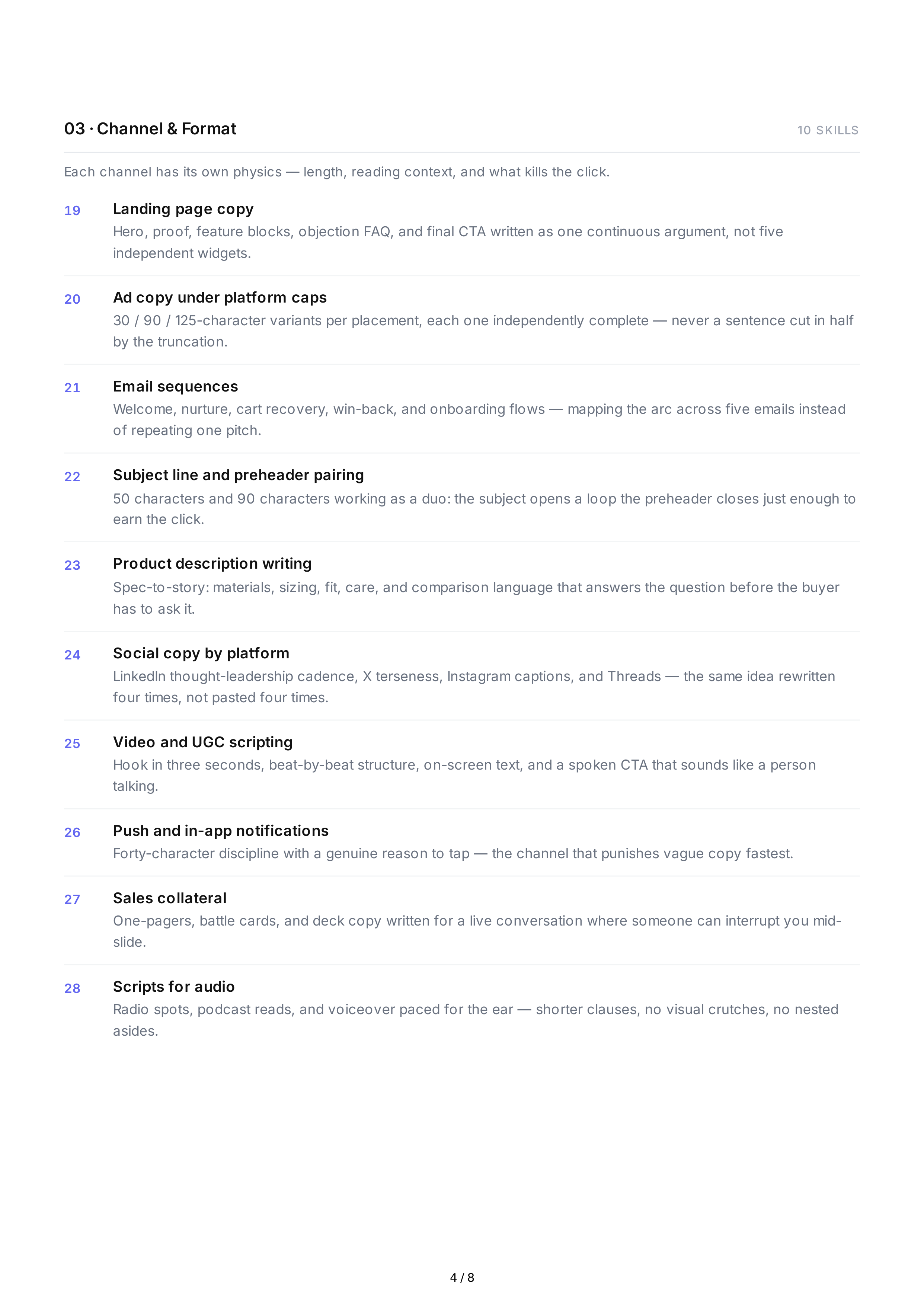 Copywriting Hard Skills — page 4
