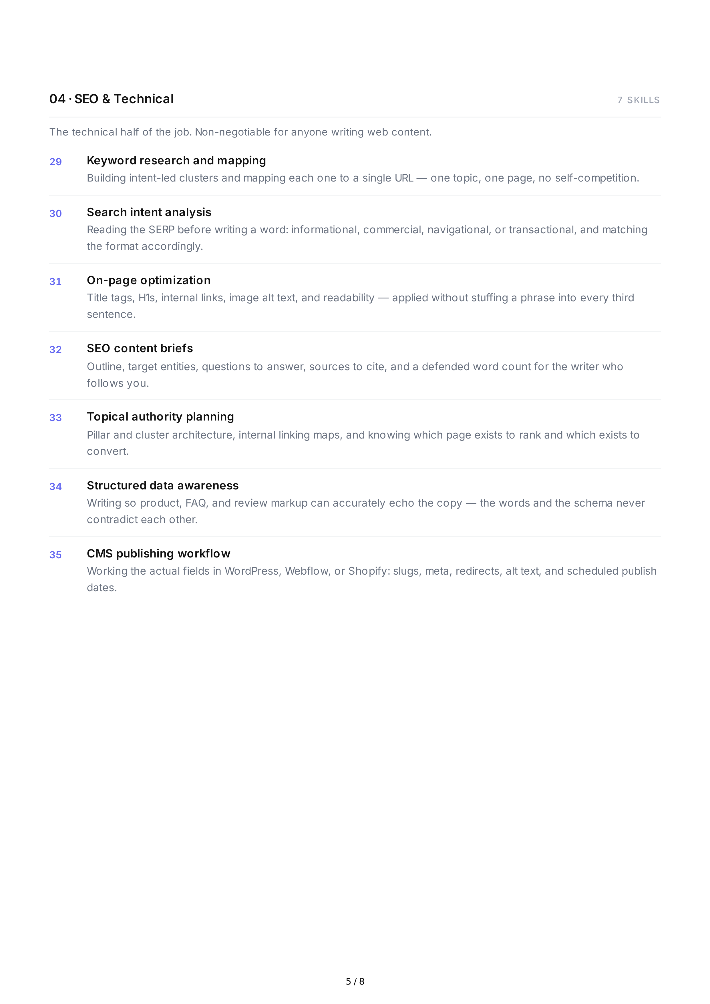 Copywriting Hard Skills — page 5