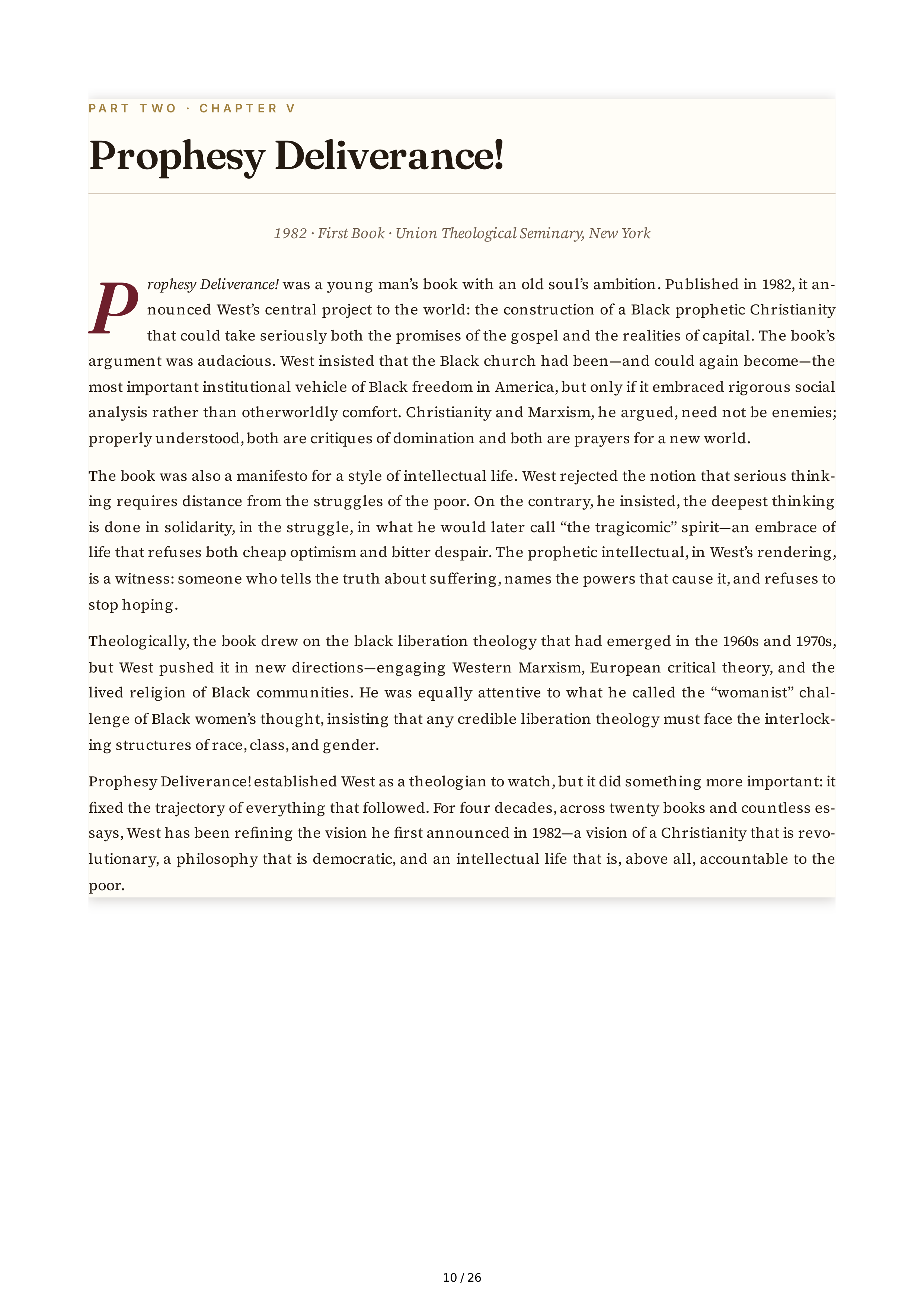 Cornel West Brother West Living and Loving Out Loud Biography — page 10