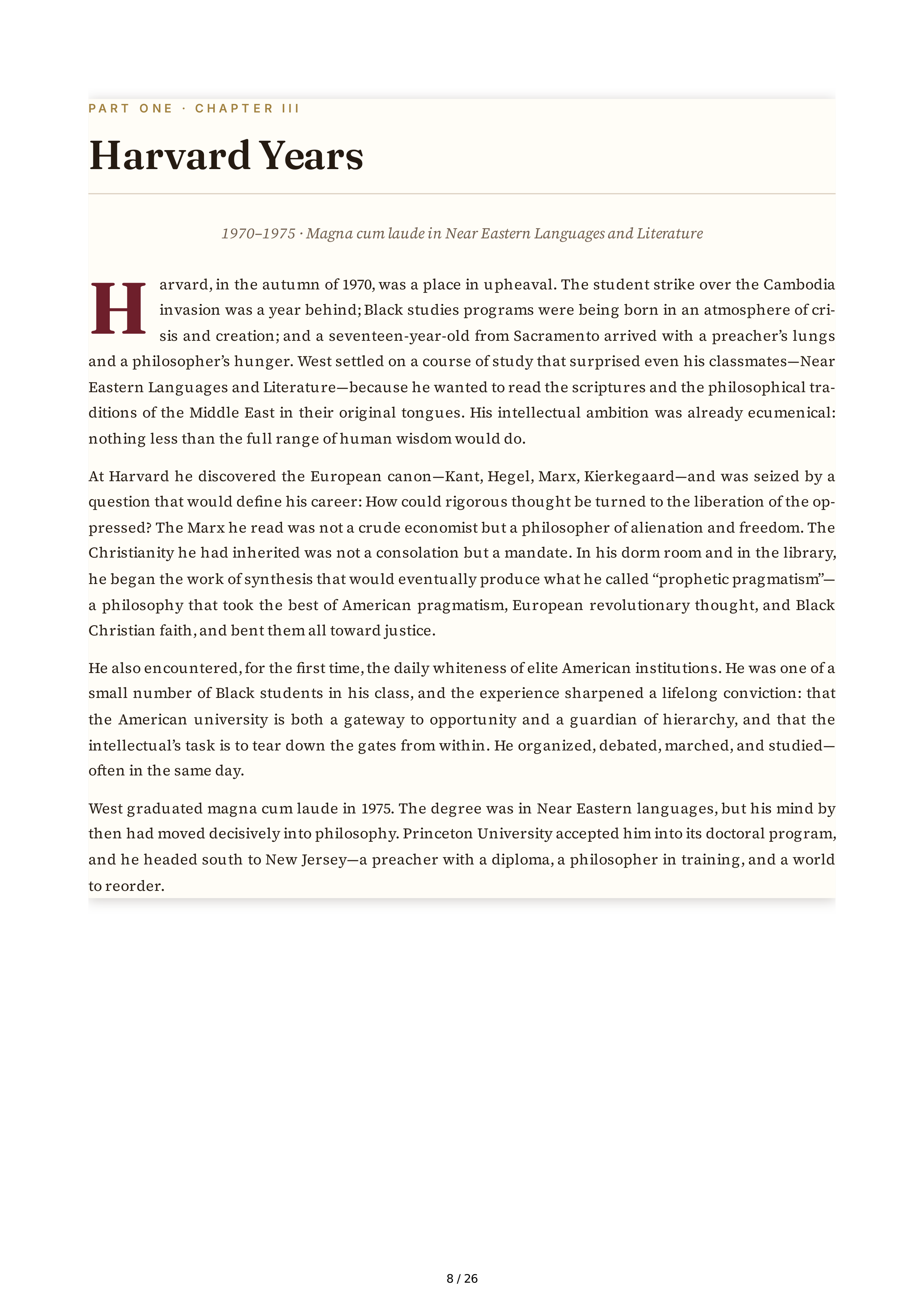 Cornel West Brother West Living and Loving Out Loud Biography — page 8