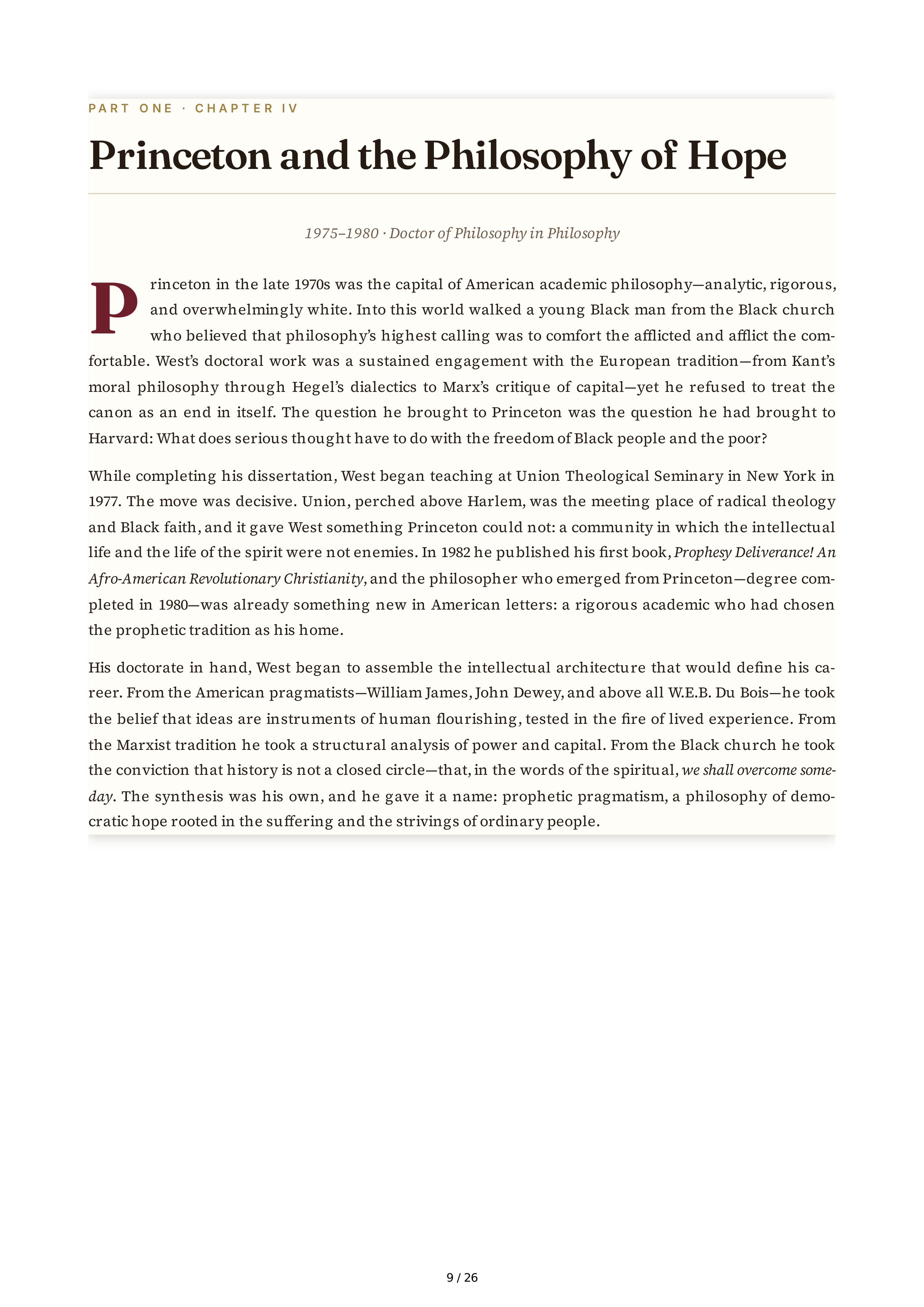 Cornel West Brother West Living and Loving Out Loud Biography — page 9