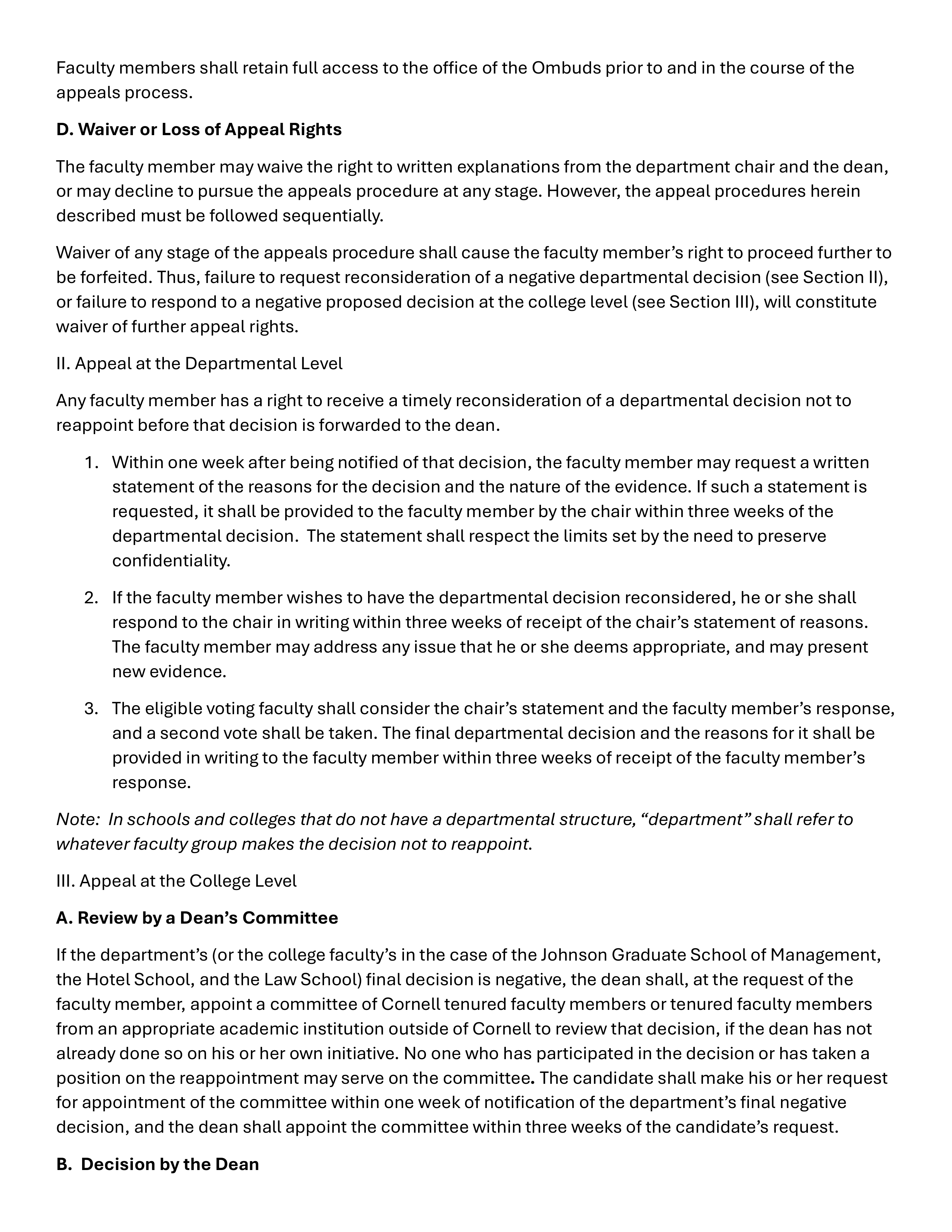 Cornell University Faculty Handbook — page 38