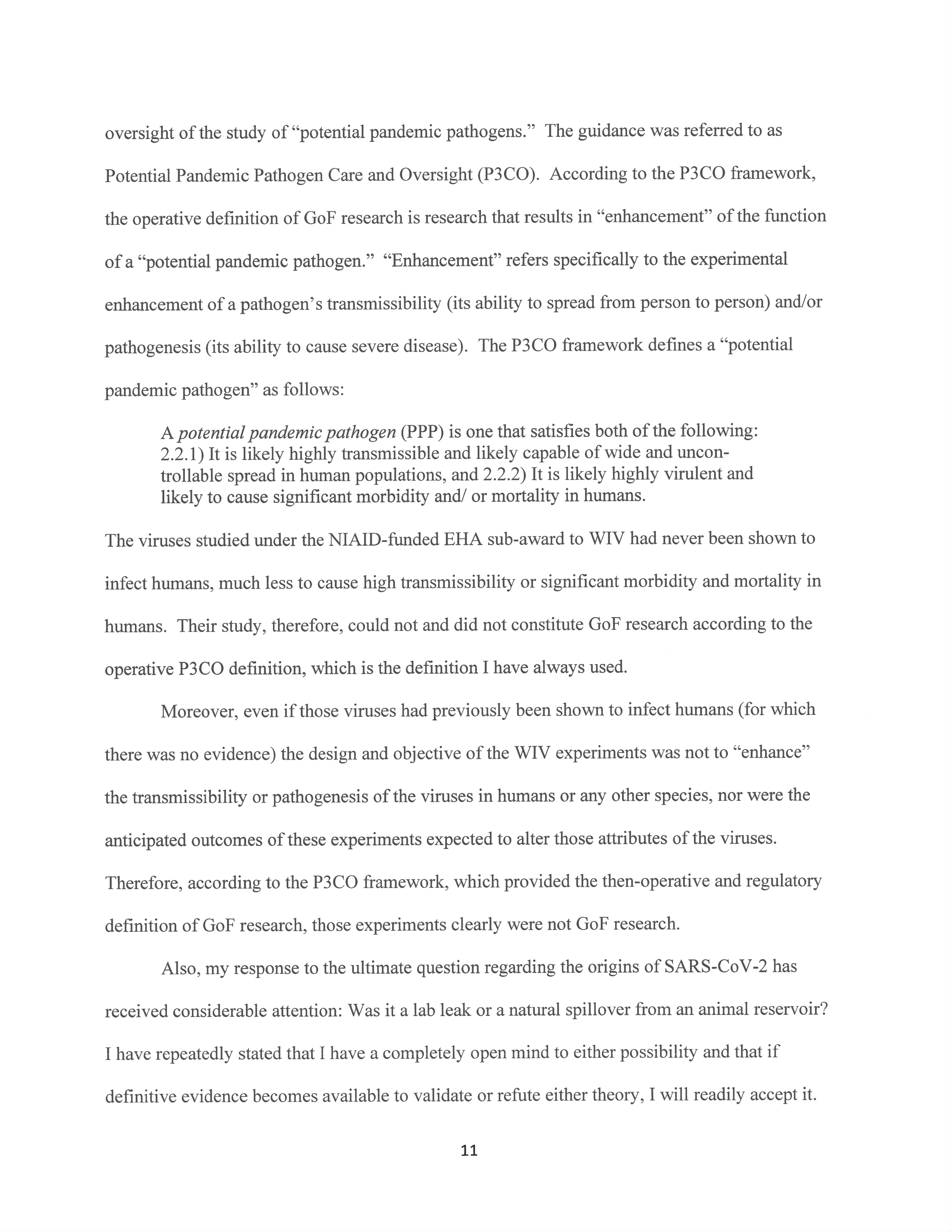 Coronavirus Pandemic Hearing Opening Statement — page 11