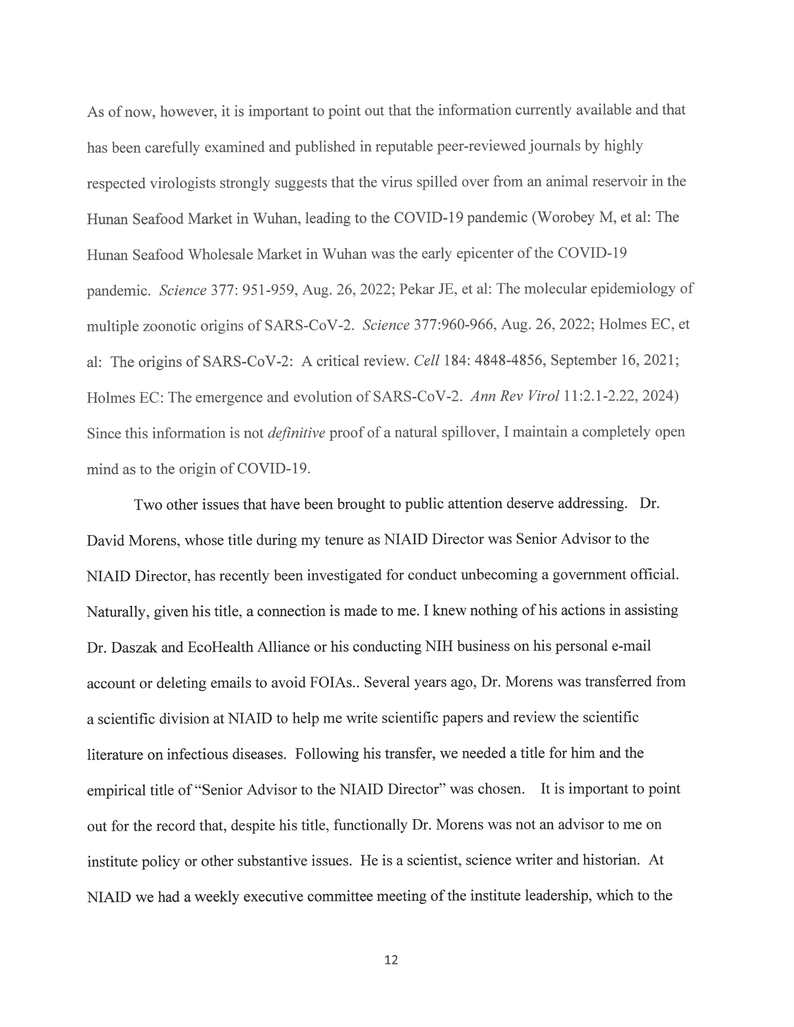 Coronavirus Pandemic Hearing Opening Statement — page 12