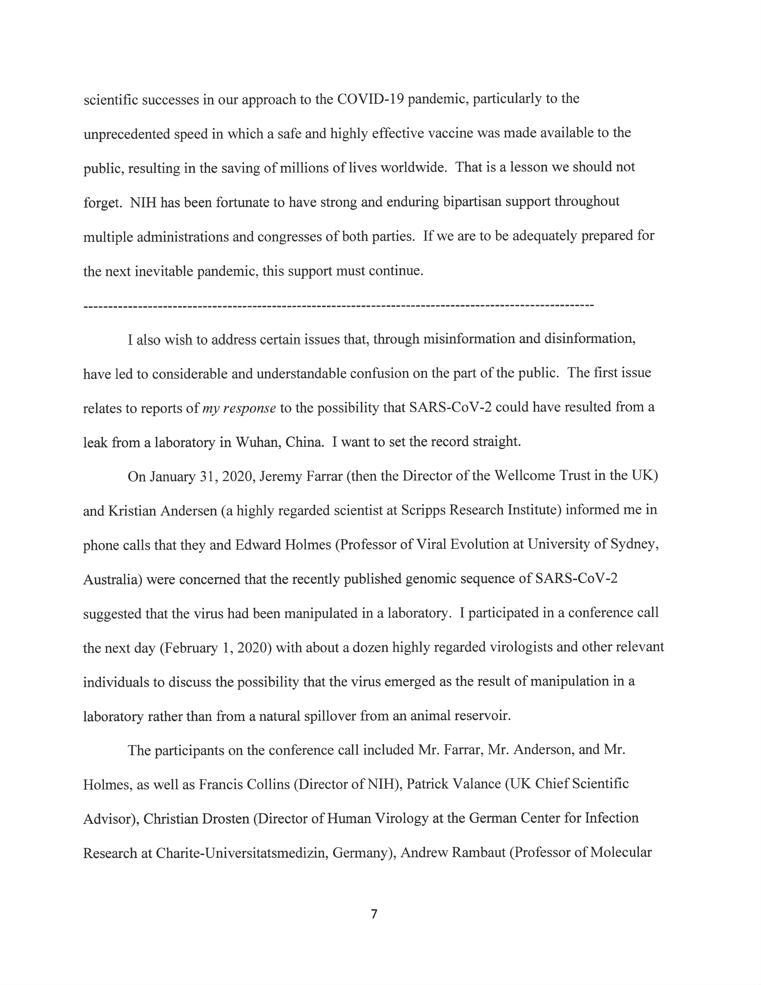Coronavirus Pandemic Hearing Opening Statement — page 7