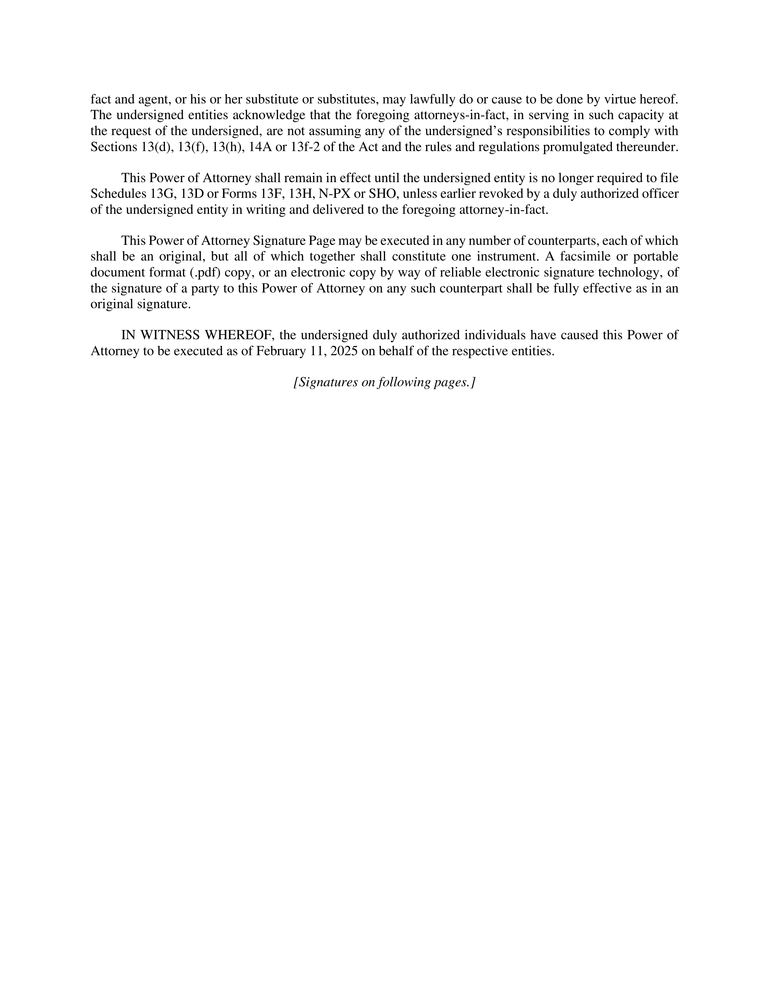Corporate Power of Attorney — page 2