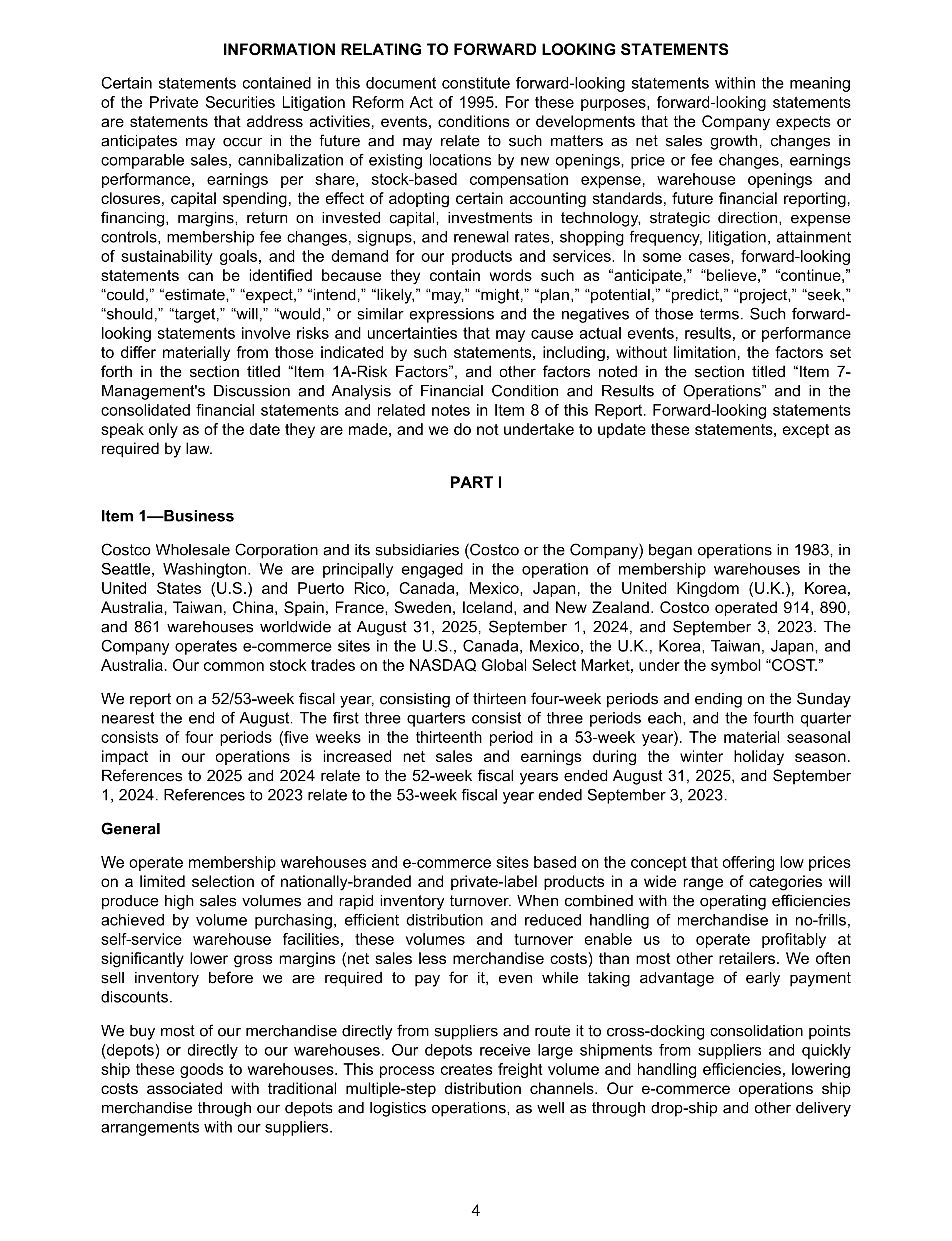 Costco Annual Report — page 10