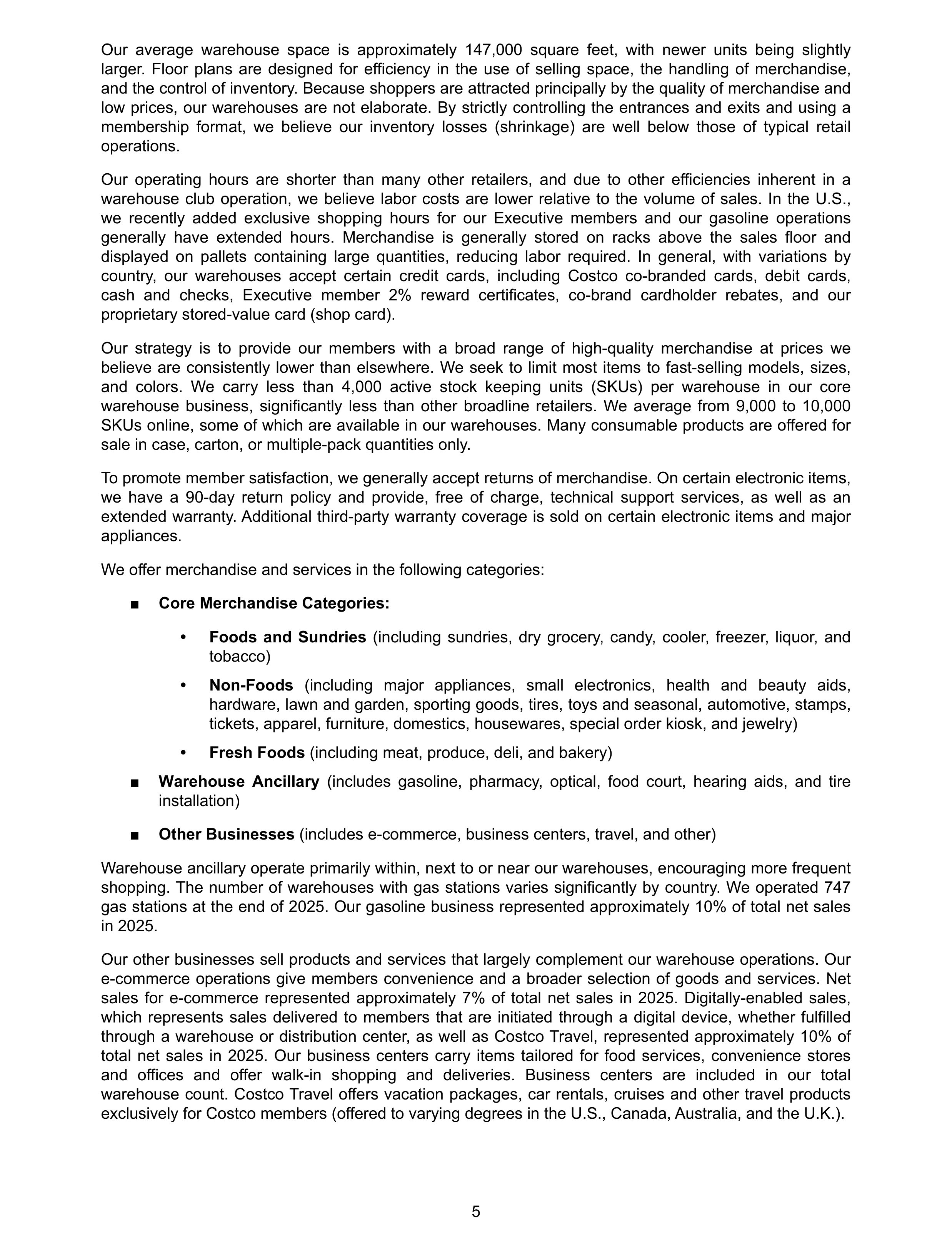 Costco Annual Report — page 11