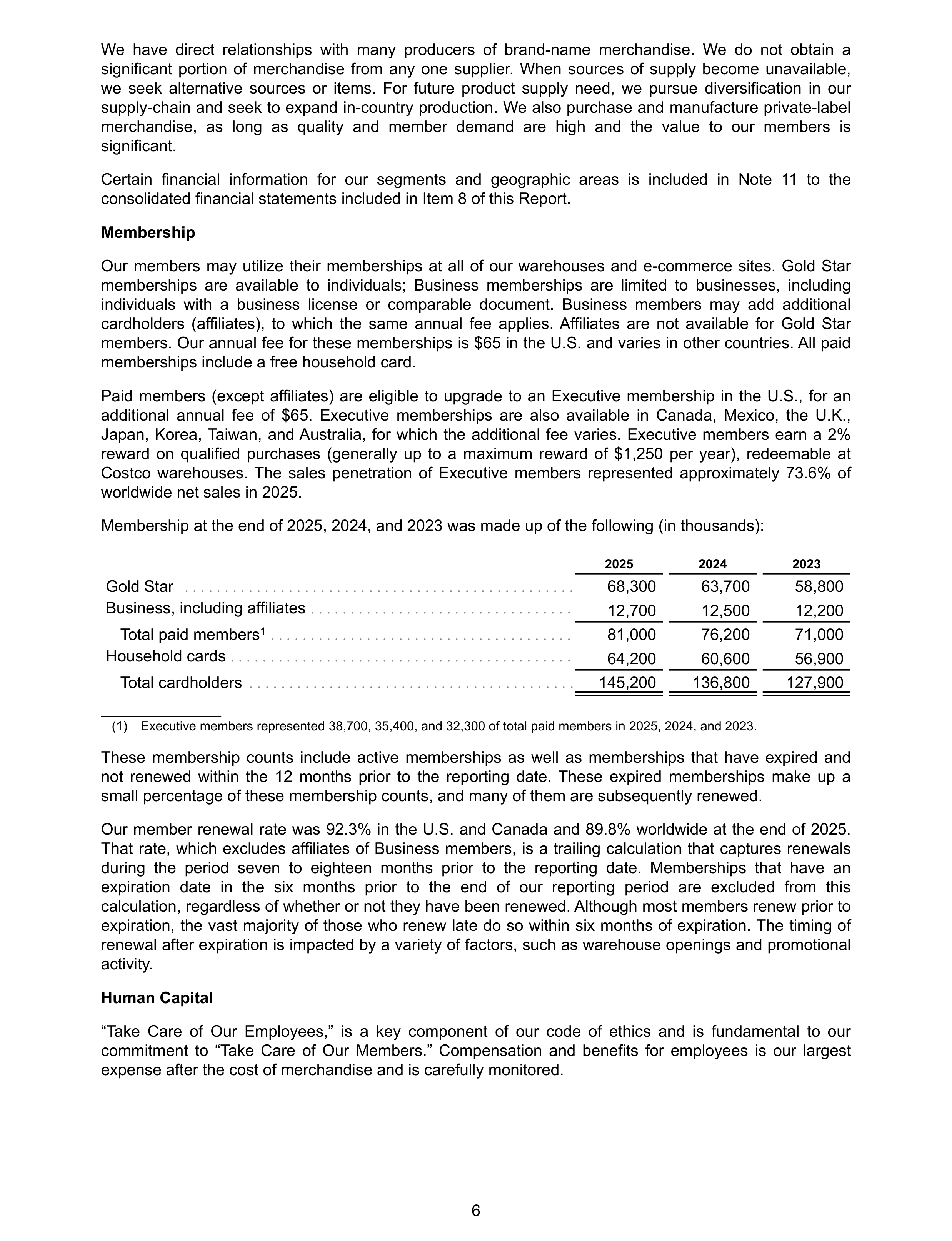 Costco Annual Report — page 12