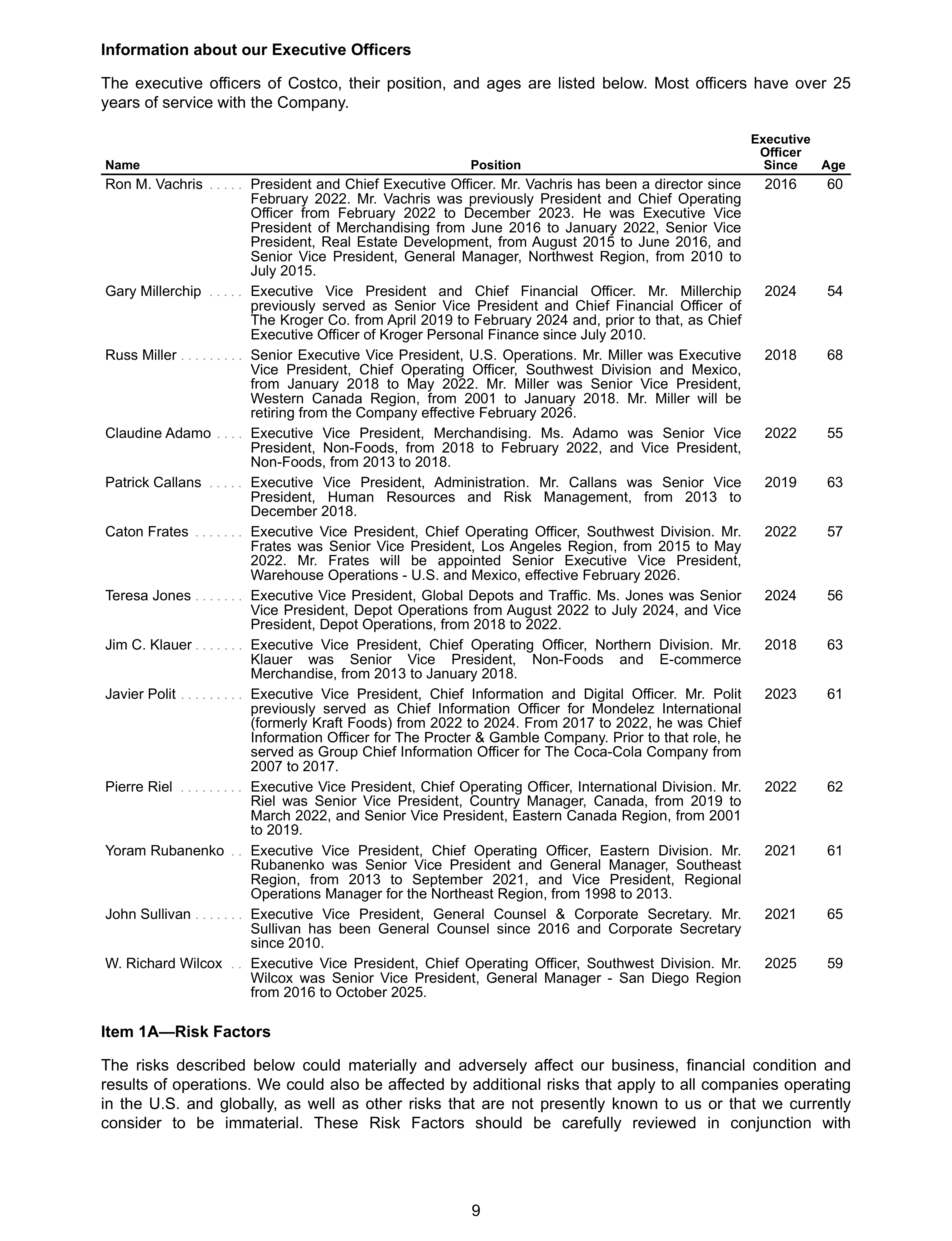Costco Annual Report — page 15