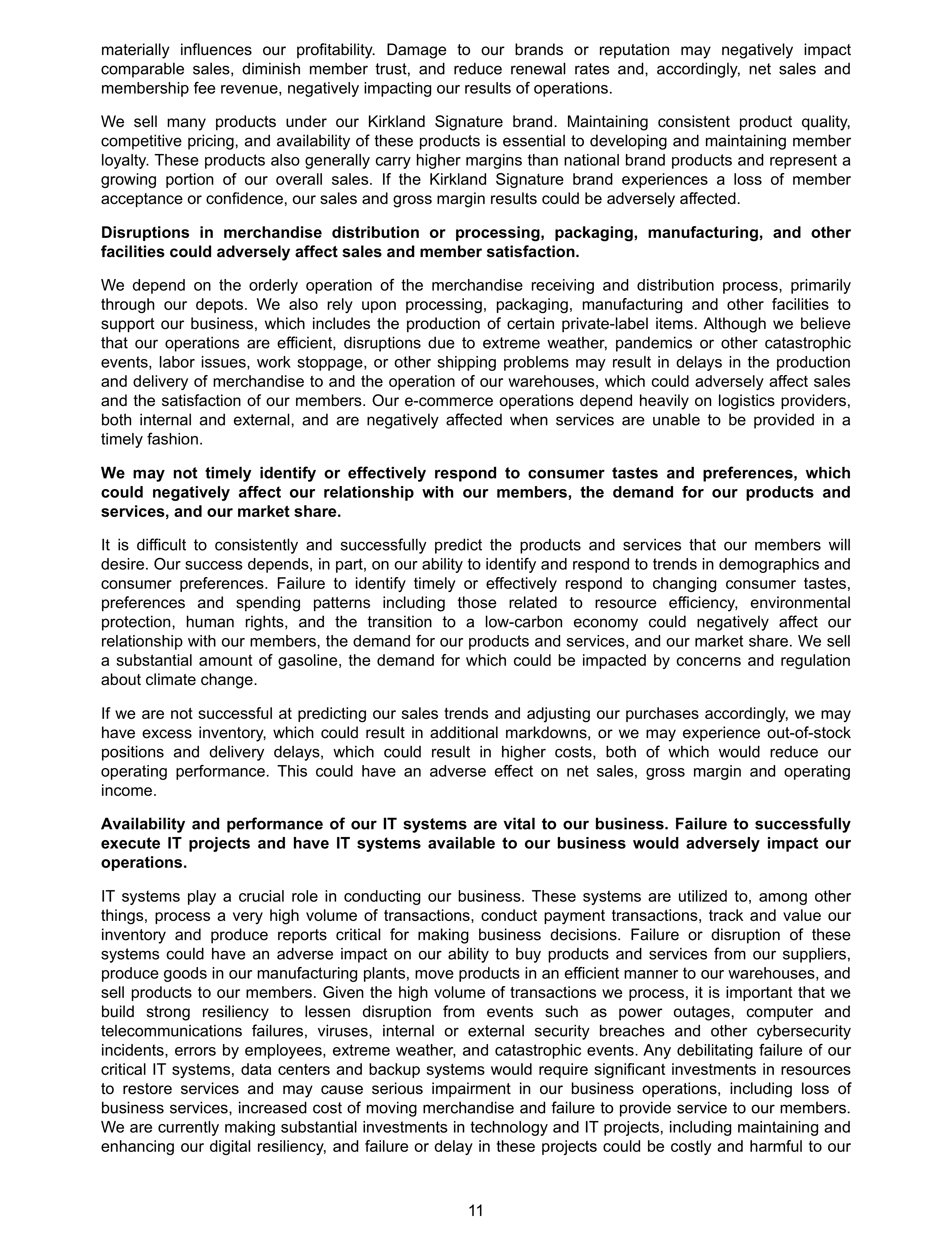 Costco Annual Report — page 17