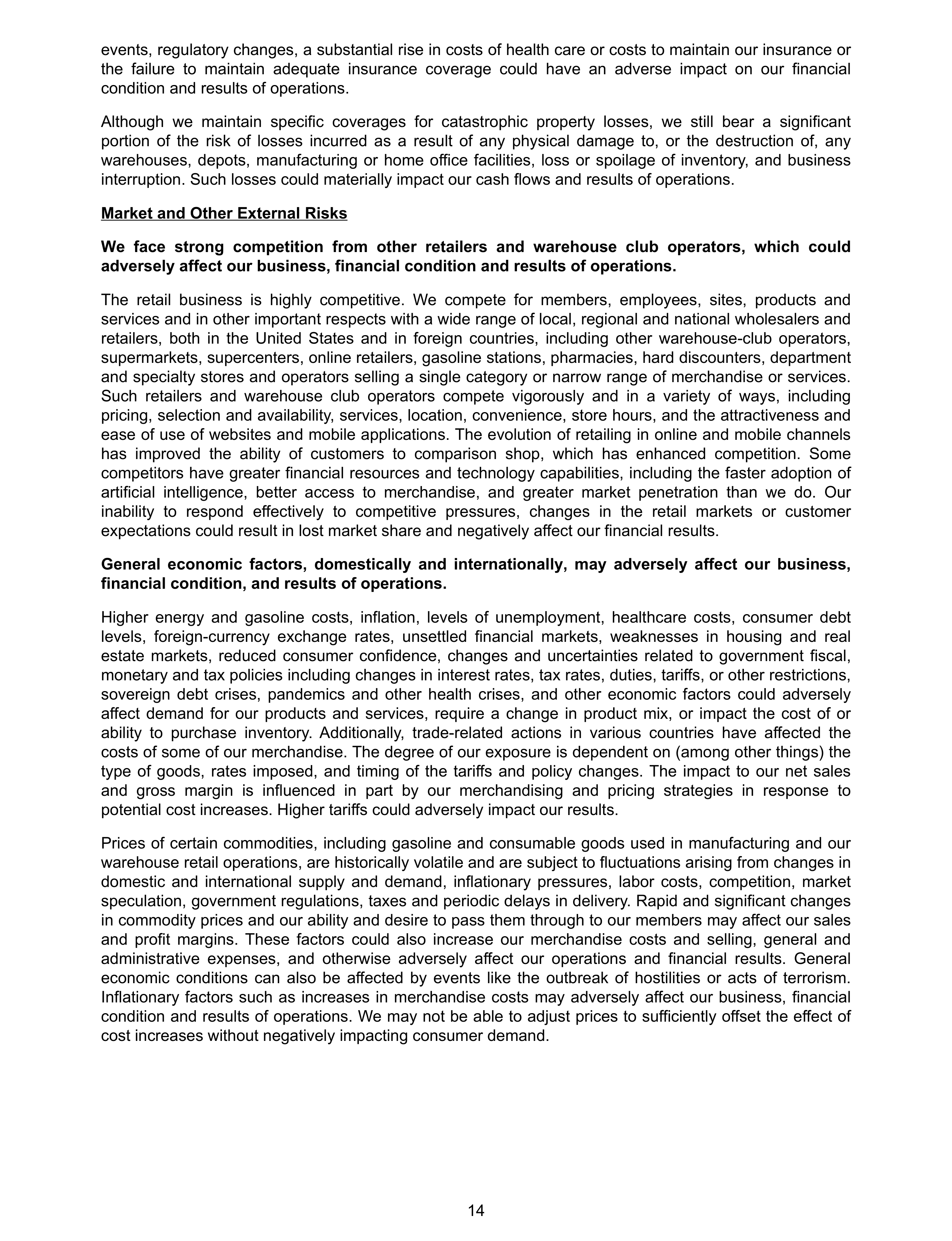 Costco Annual Report — page 20