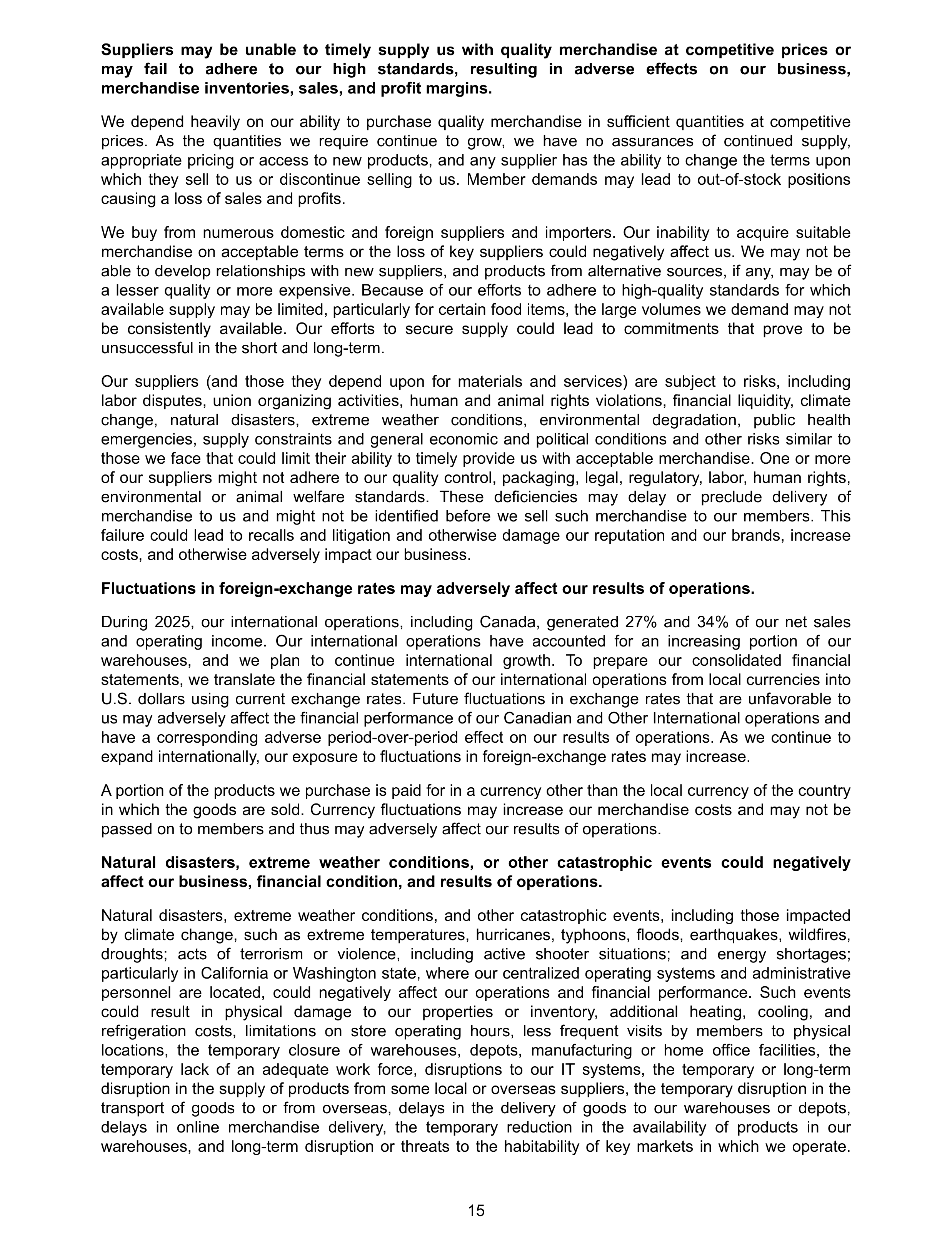 Costco Annual Report — page 21
