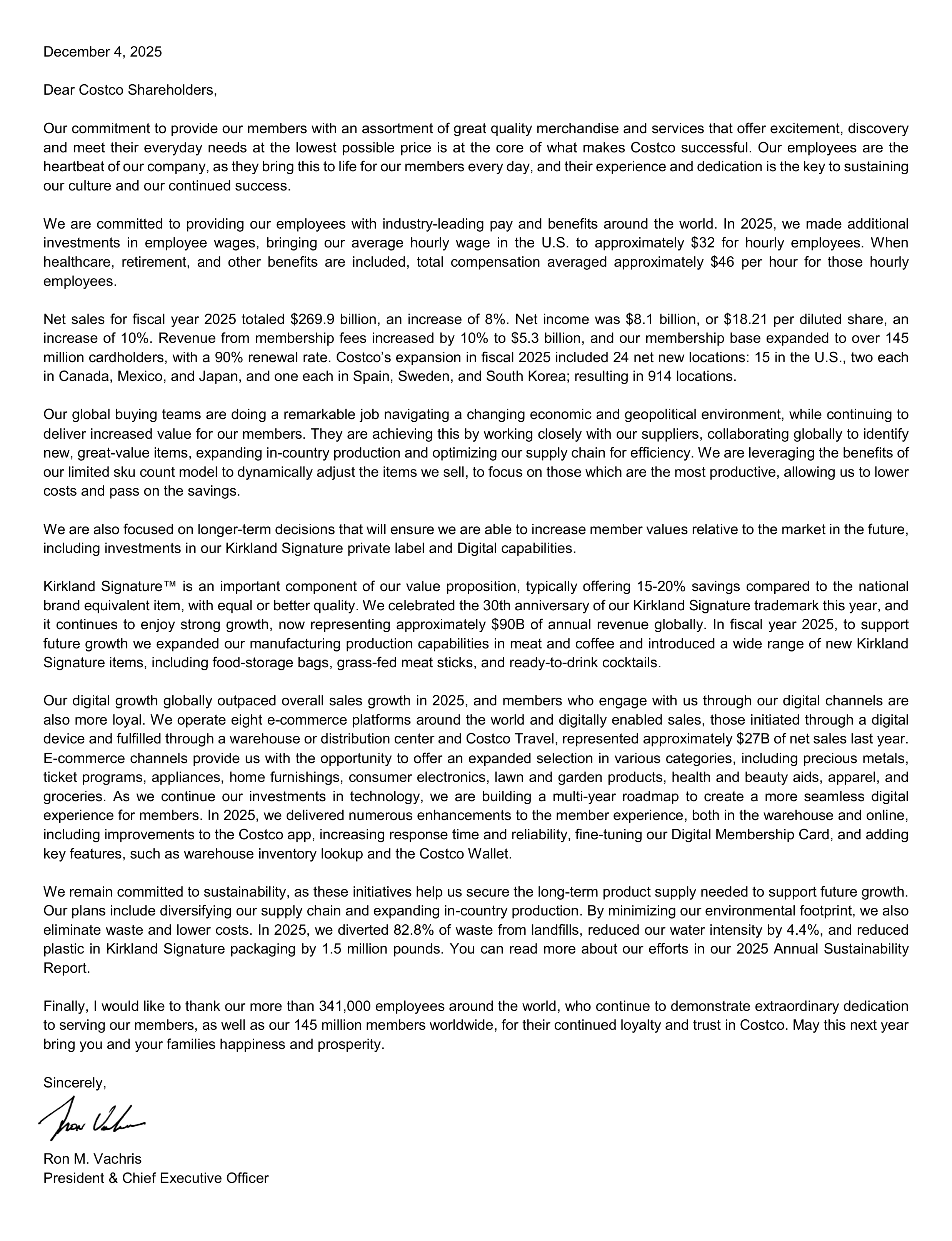 Costco Annual Report — page 3