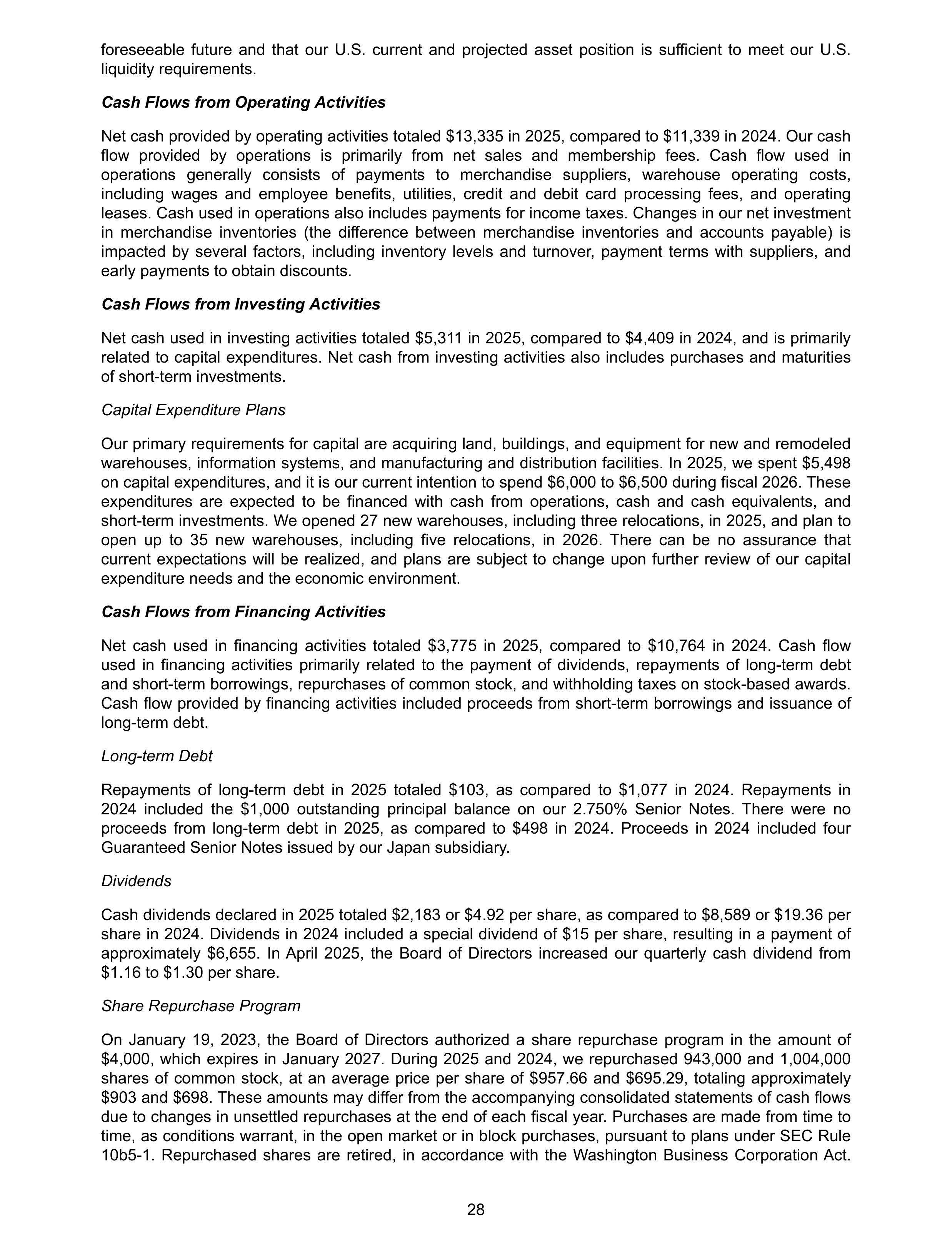 Costco Annual Report — page 34