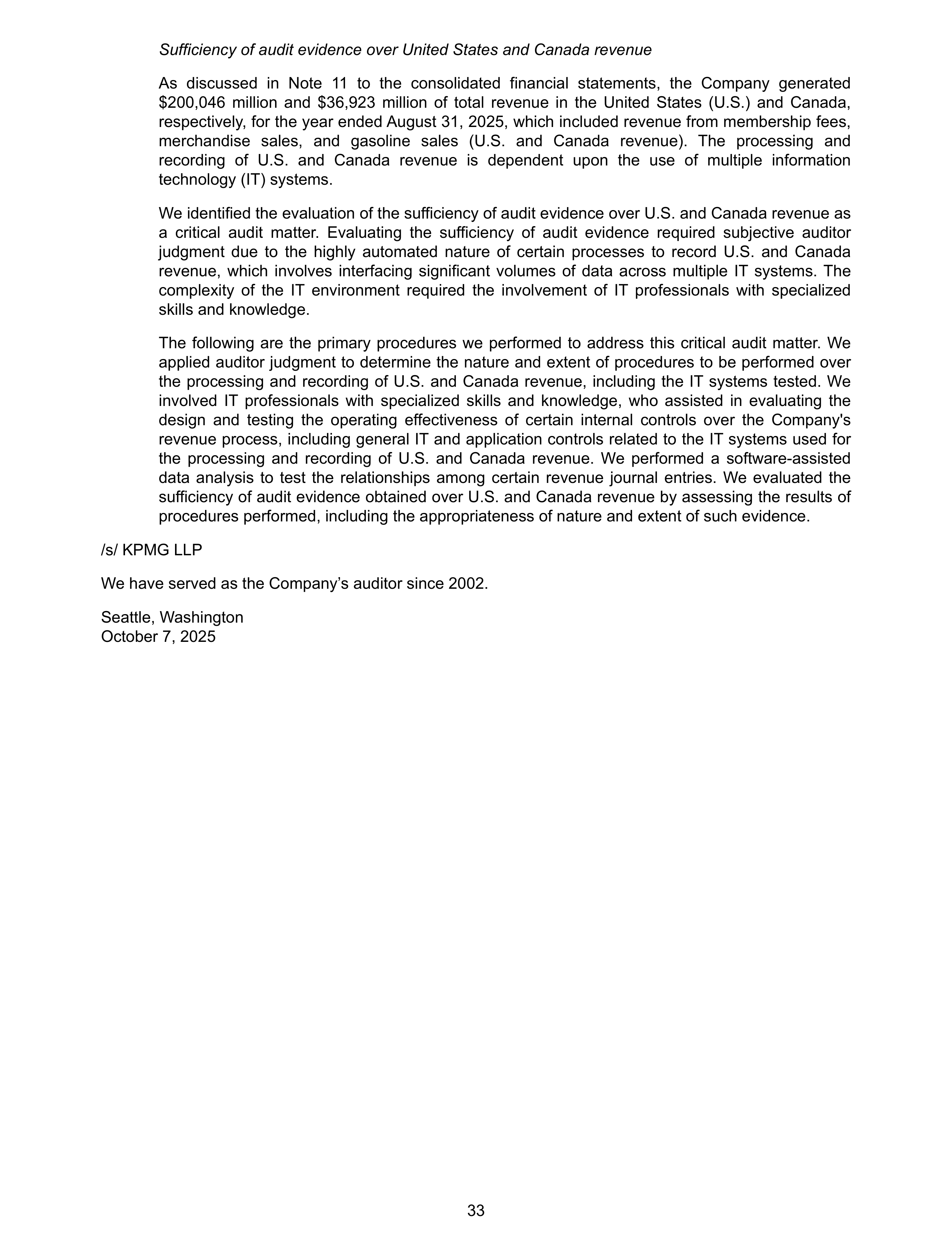 Costco Annual Report — page 39