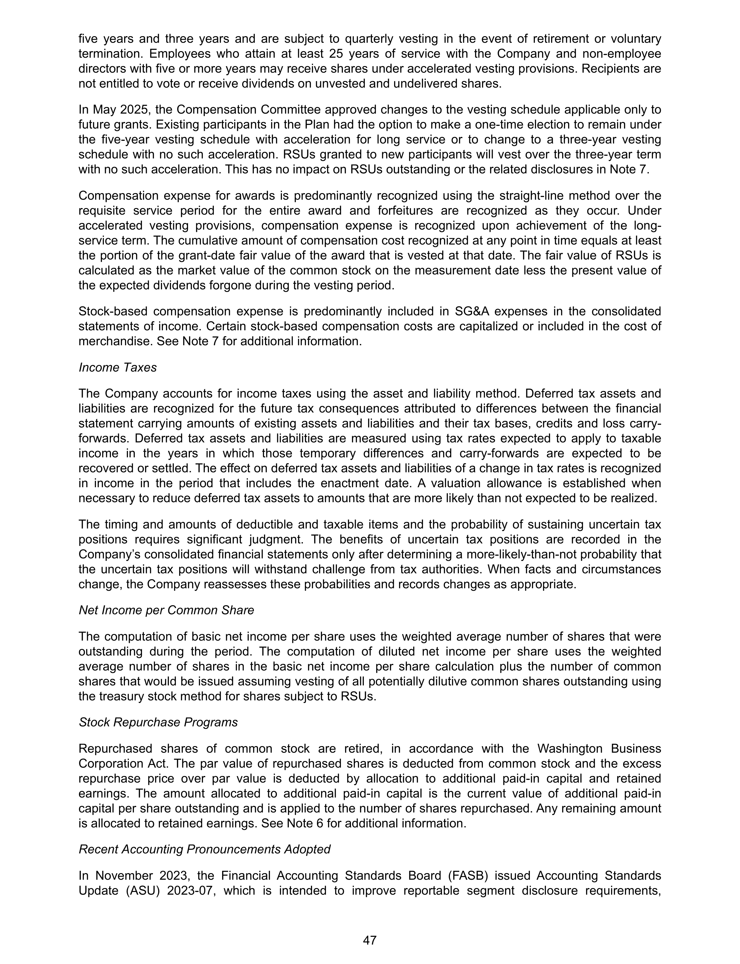 Costco Annual Report — page 53