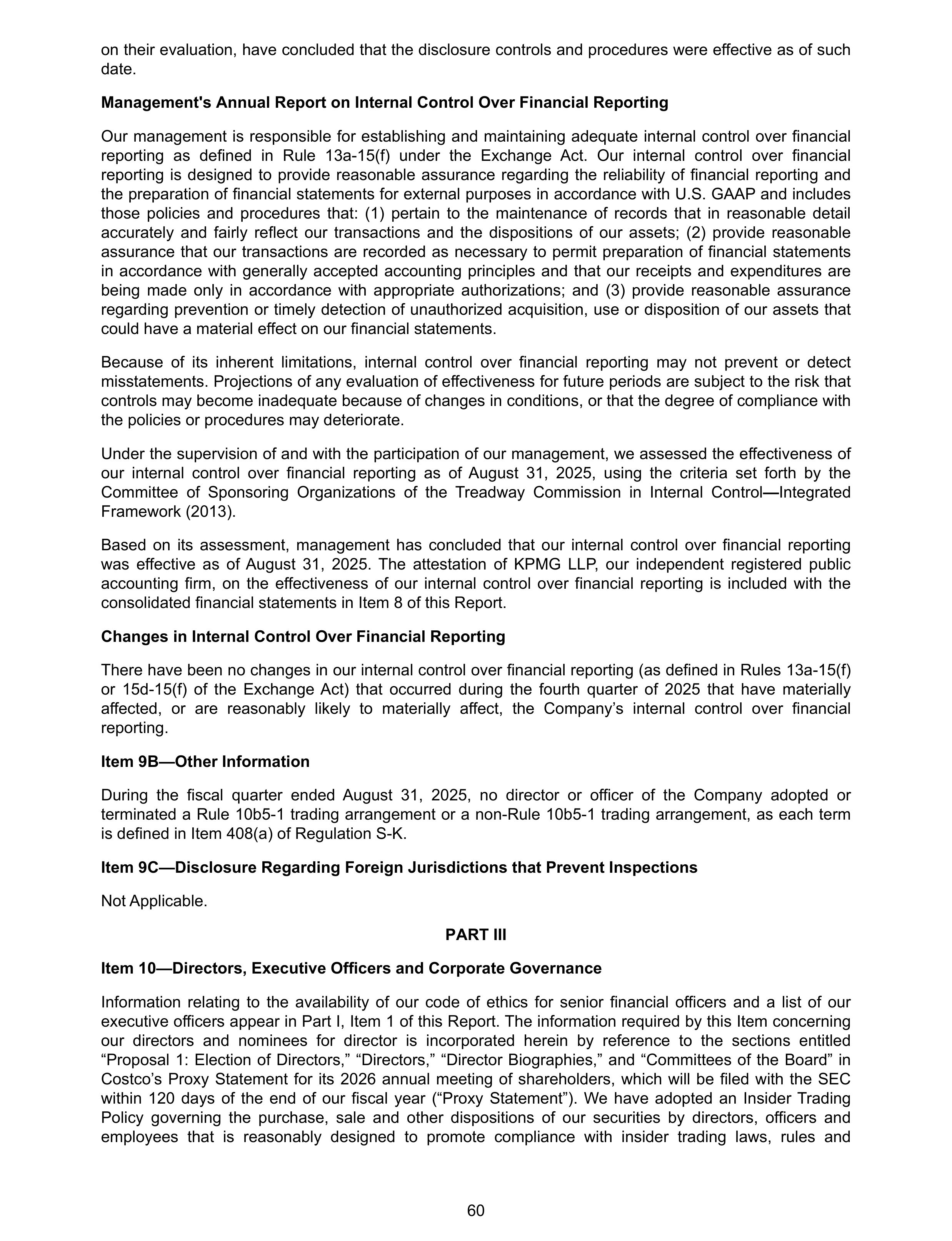 Costco Annual Report — page 66