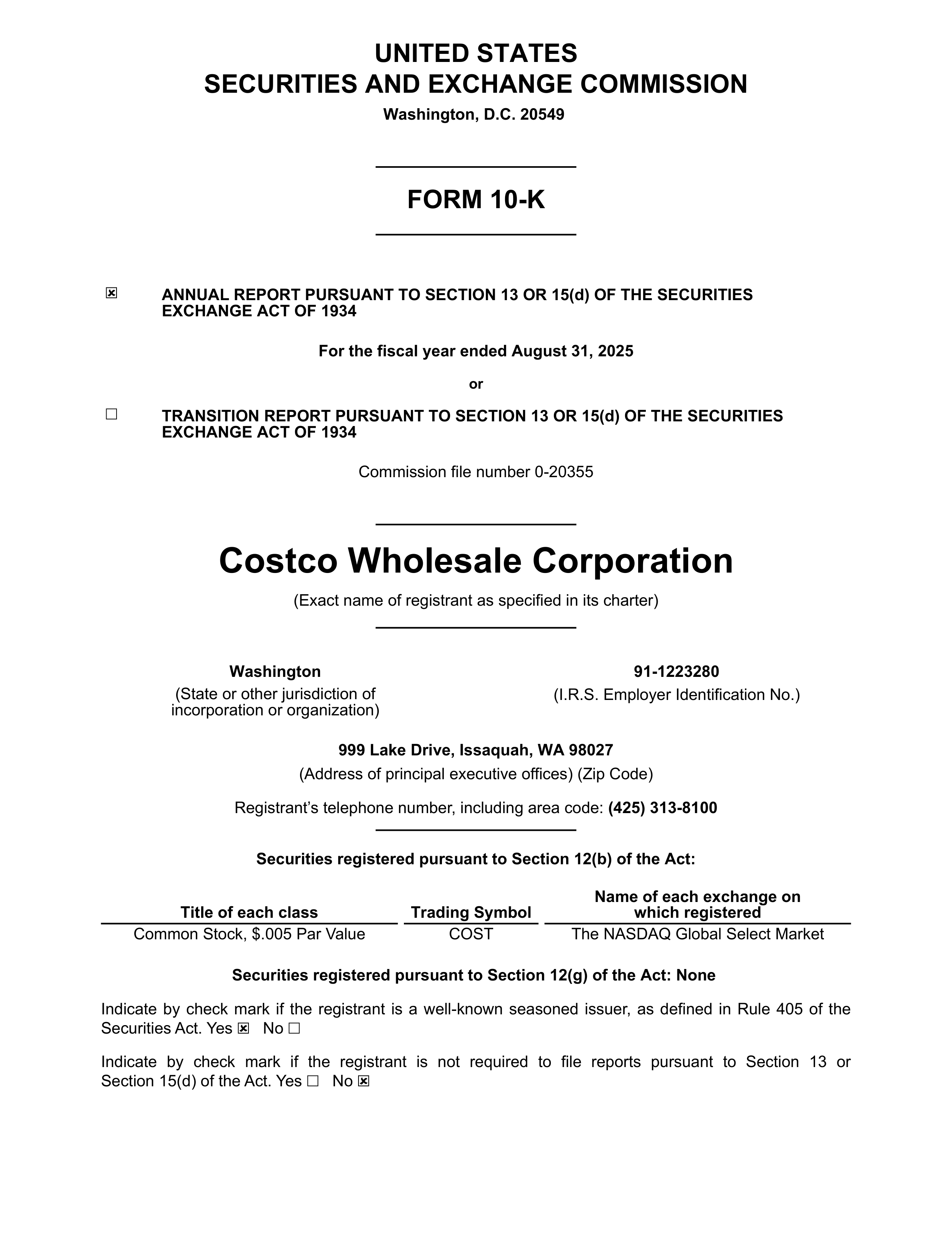 Costco Annual Report — page 7