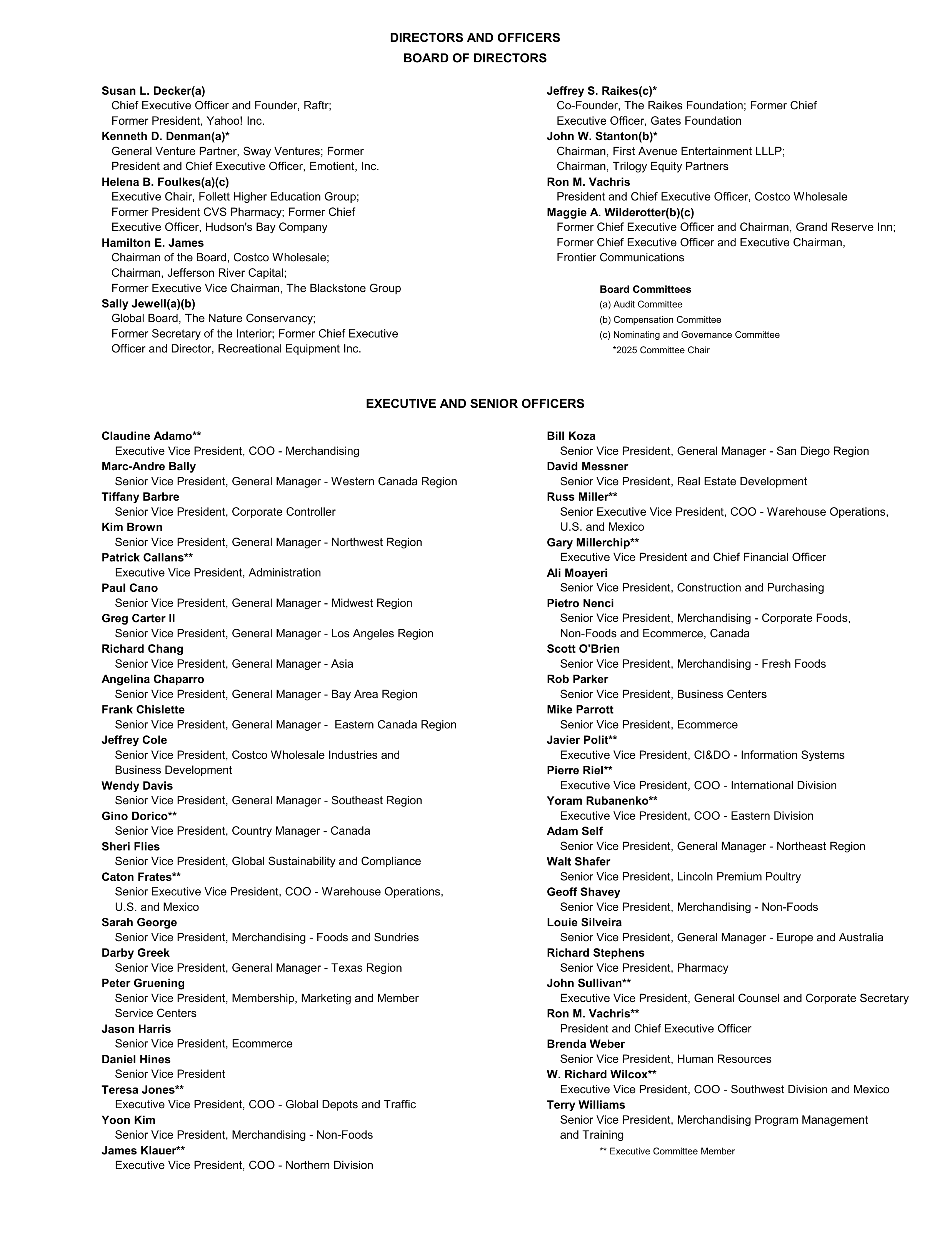 Costco Annual Report — page 71