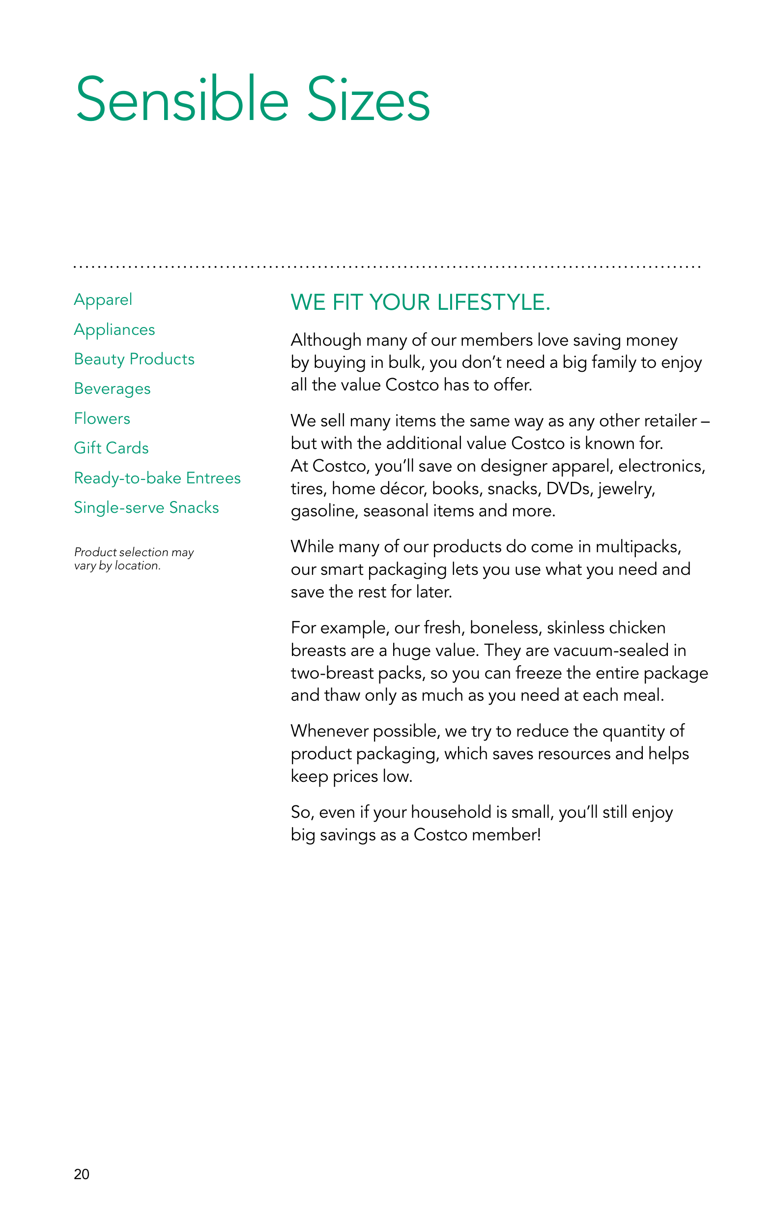 Costco Membership Benefits Brochure — page 20
