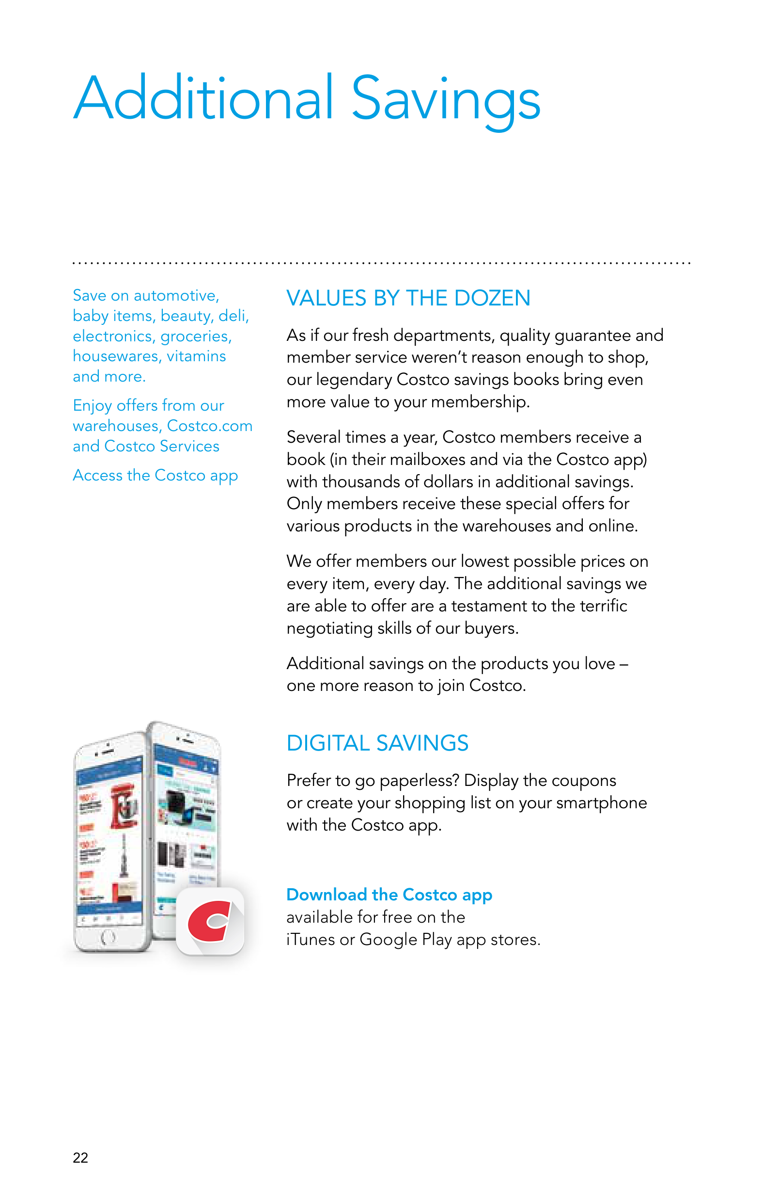 Costco Membership Savings Magazine — page 22