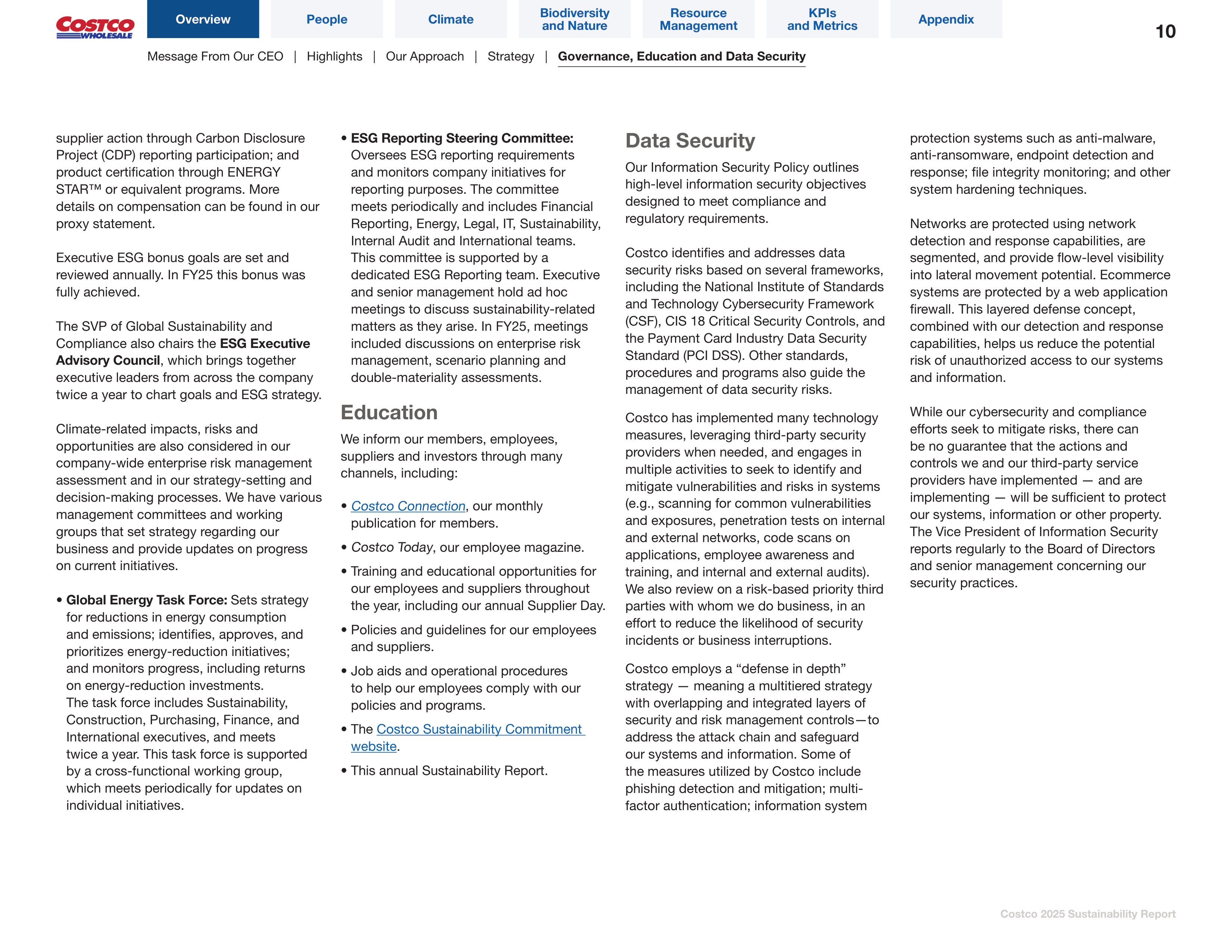 Costco Sustainability Report — page 10