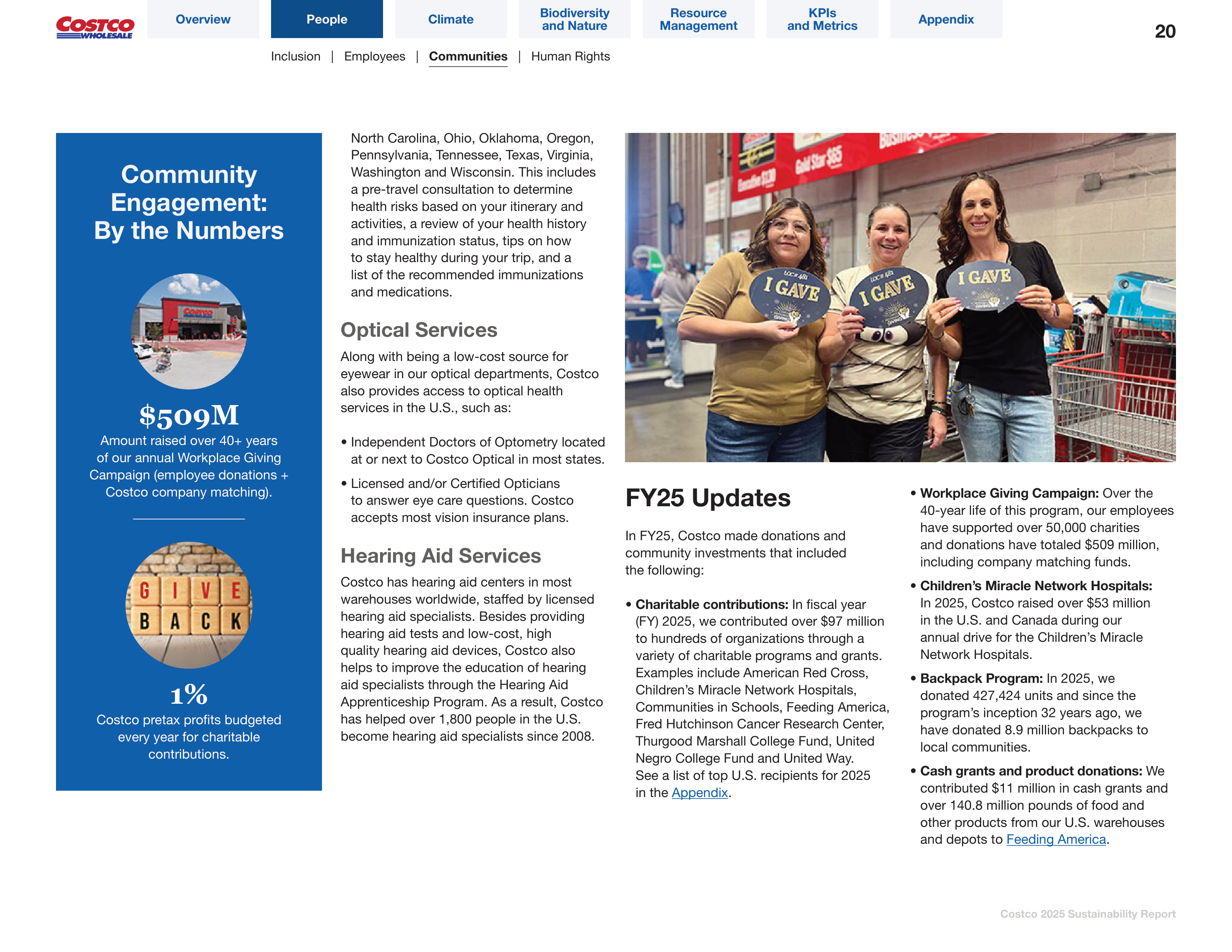 Costco Sustainability Report — page 20