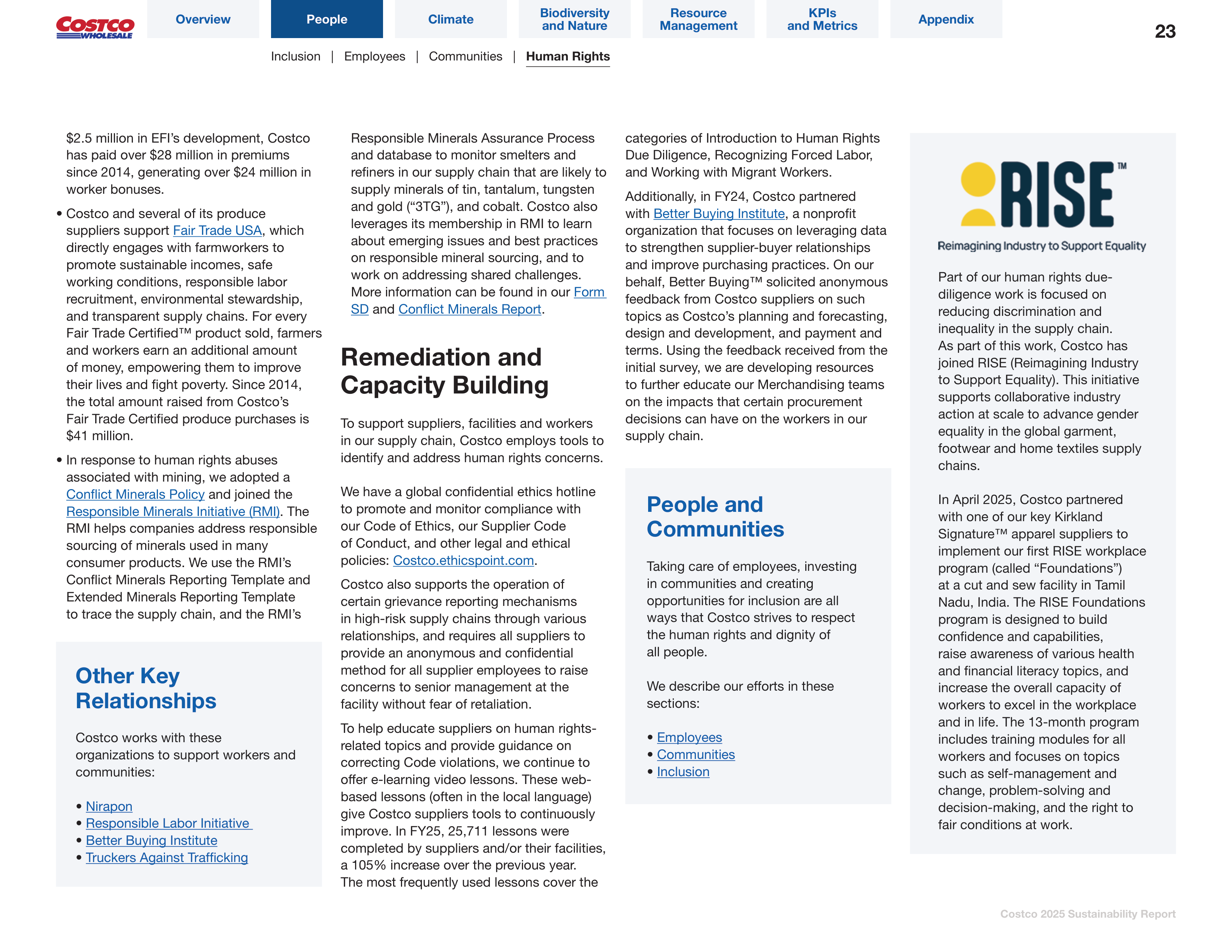 Costco Sustainability Report — page 23