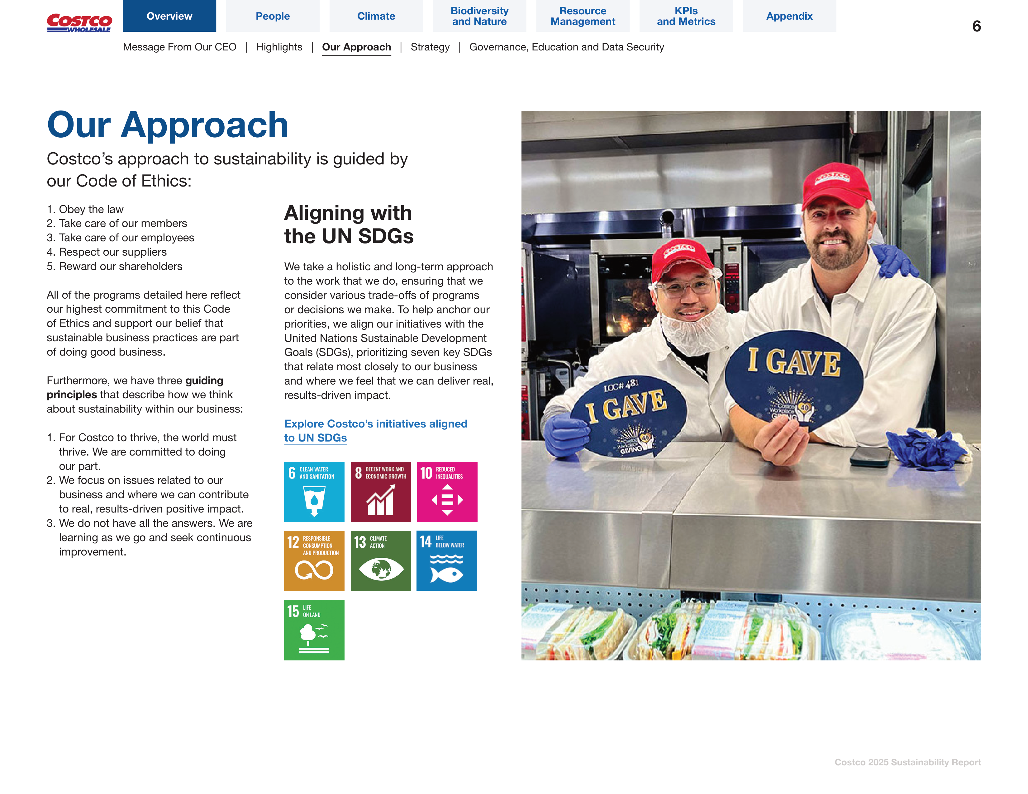 Costco Sustainability Report — page 6