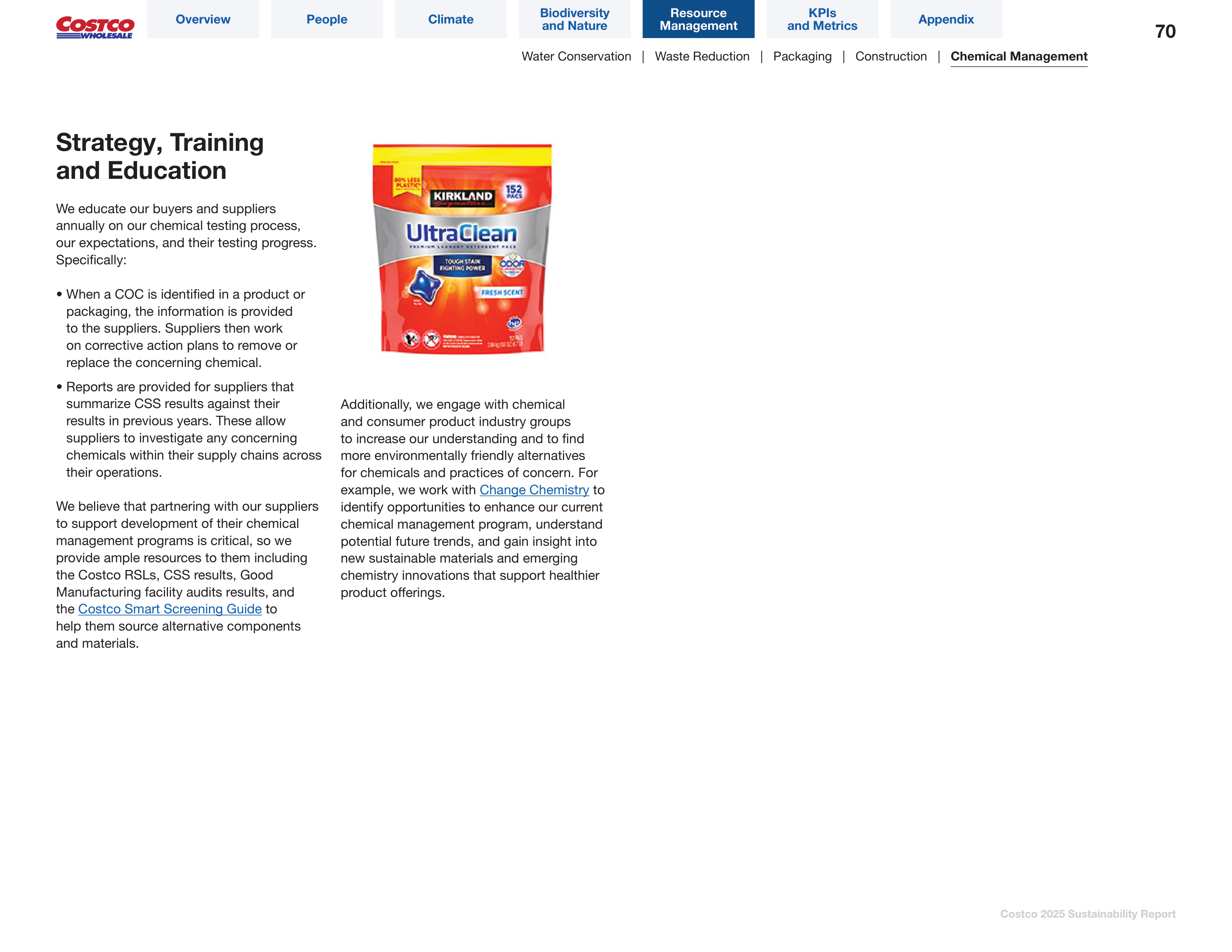 Costco Sustainability Report — page 70