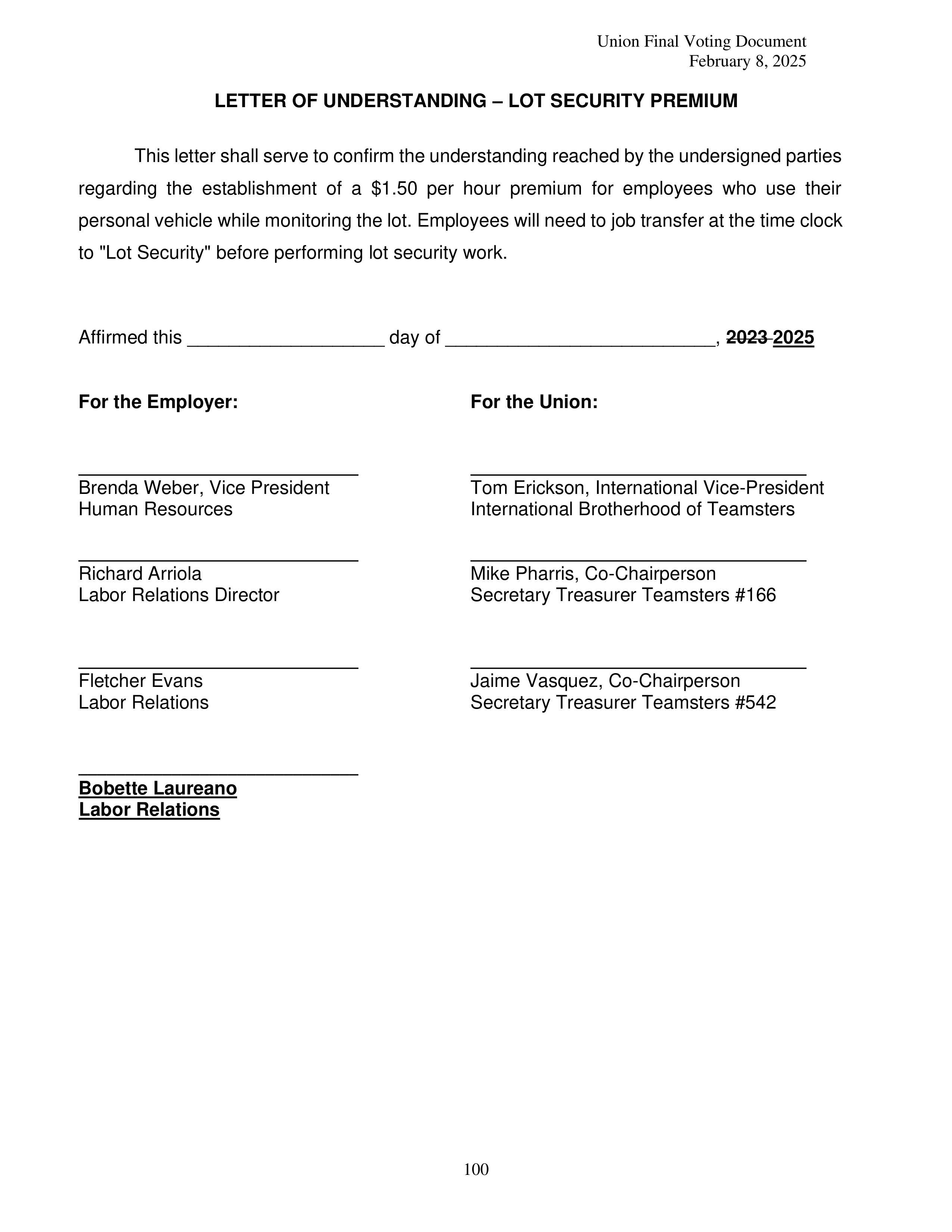 Costco Wholesale Teamsters Agreement — page 100