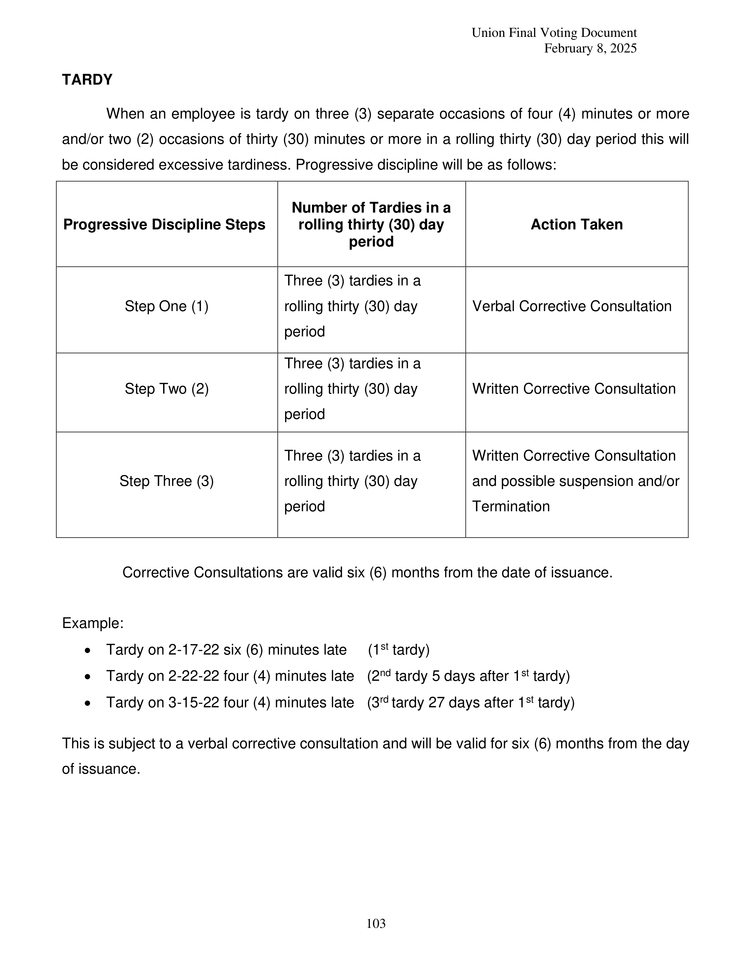 Costco Wholesale Teamsters Agreement — page 103