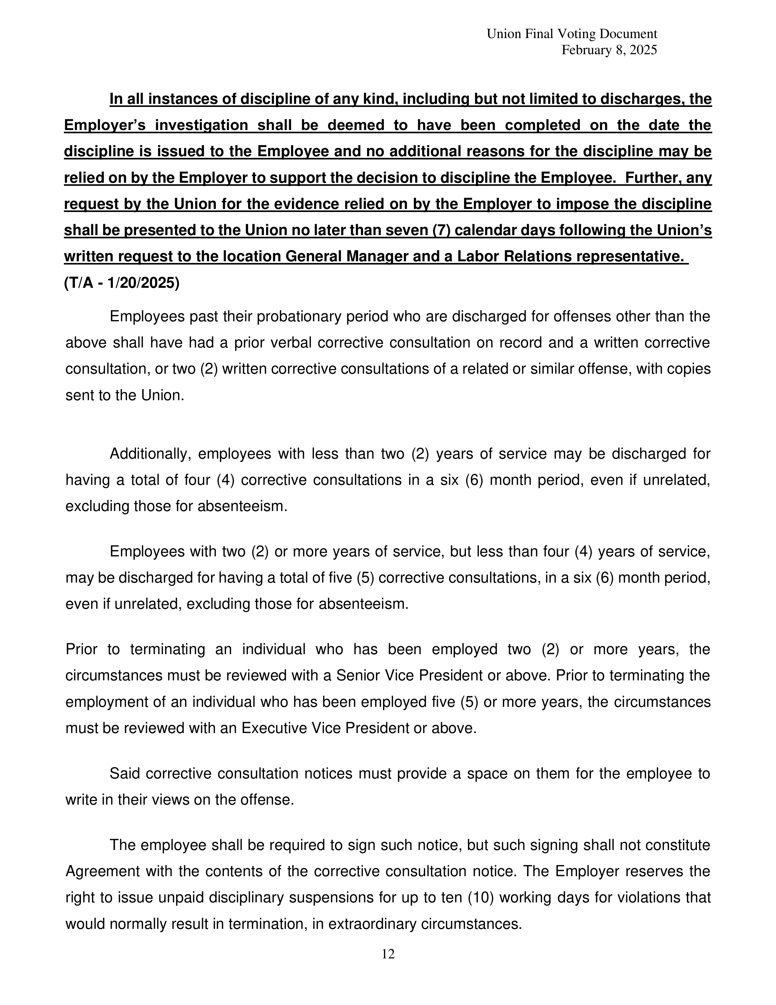 Costco Wholesale Teamsters Agreement — page 12