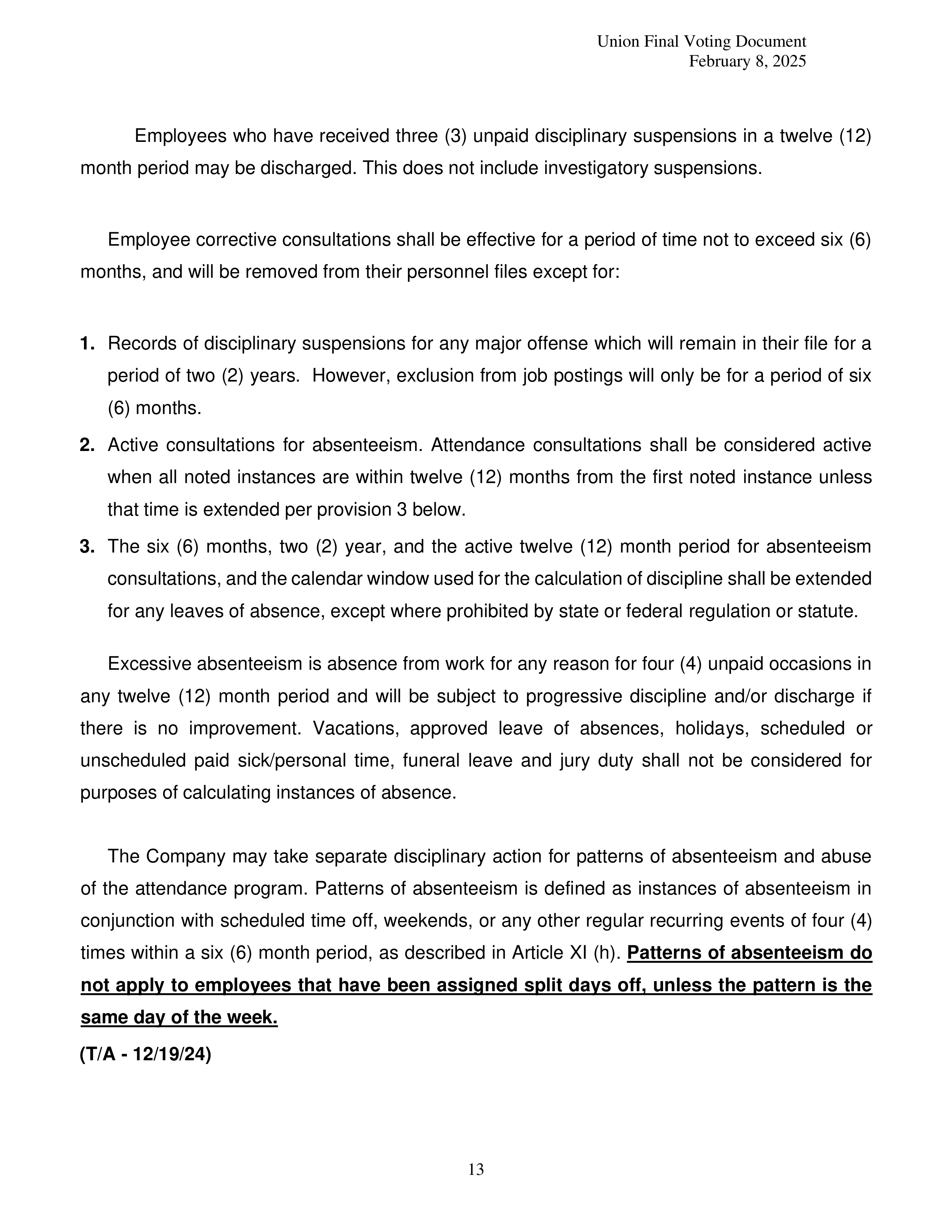Costco Wholesale Teamsters Agreement — page 13
