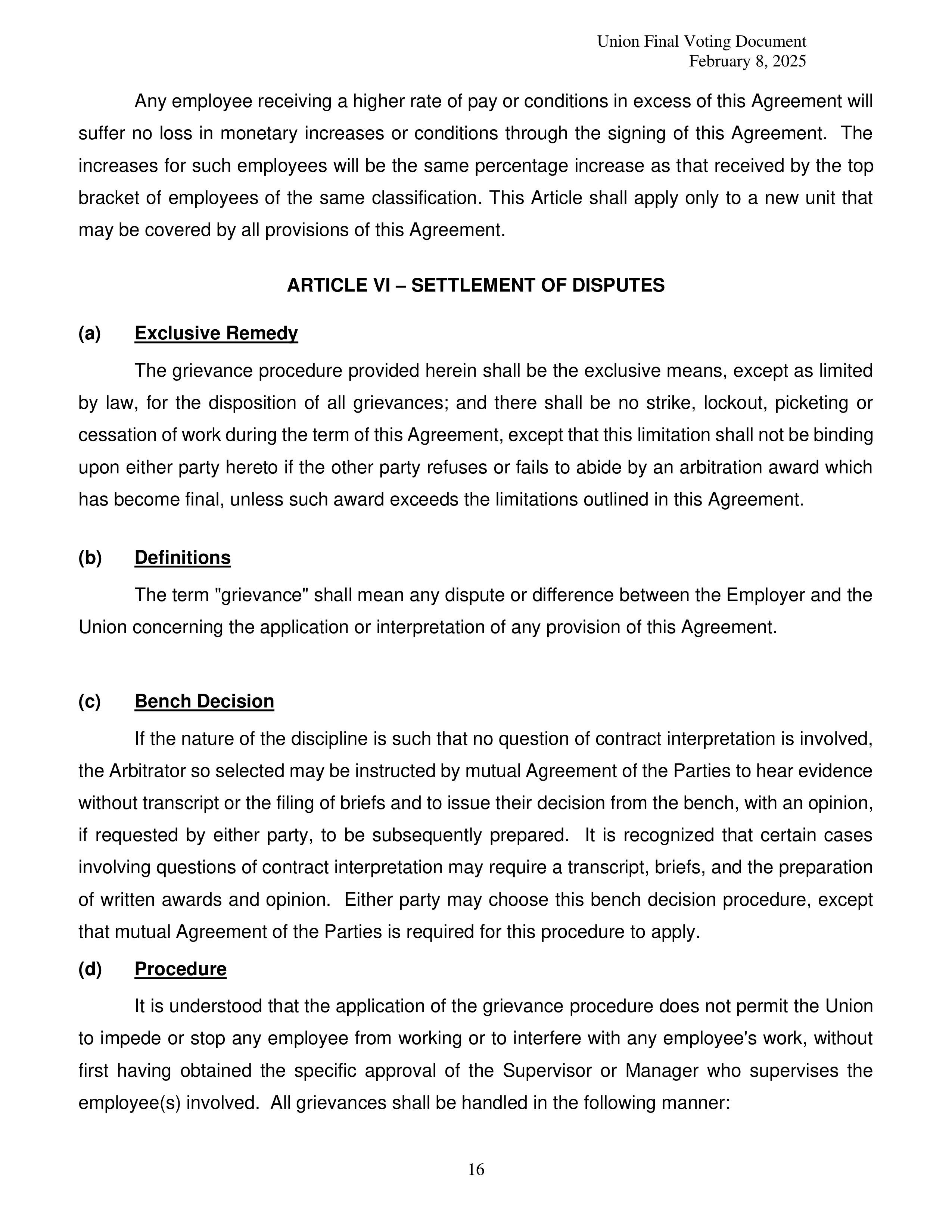Costco Wholesale Teamsters Agreement — page 16